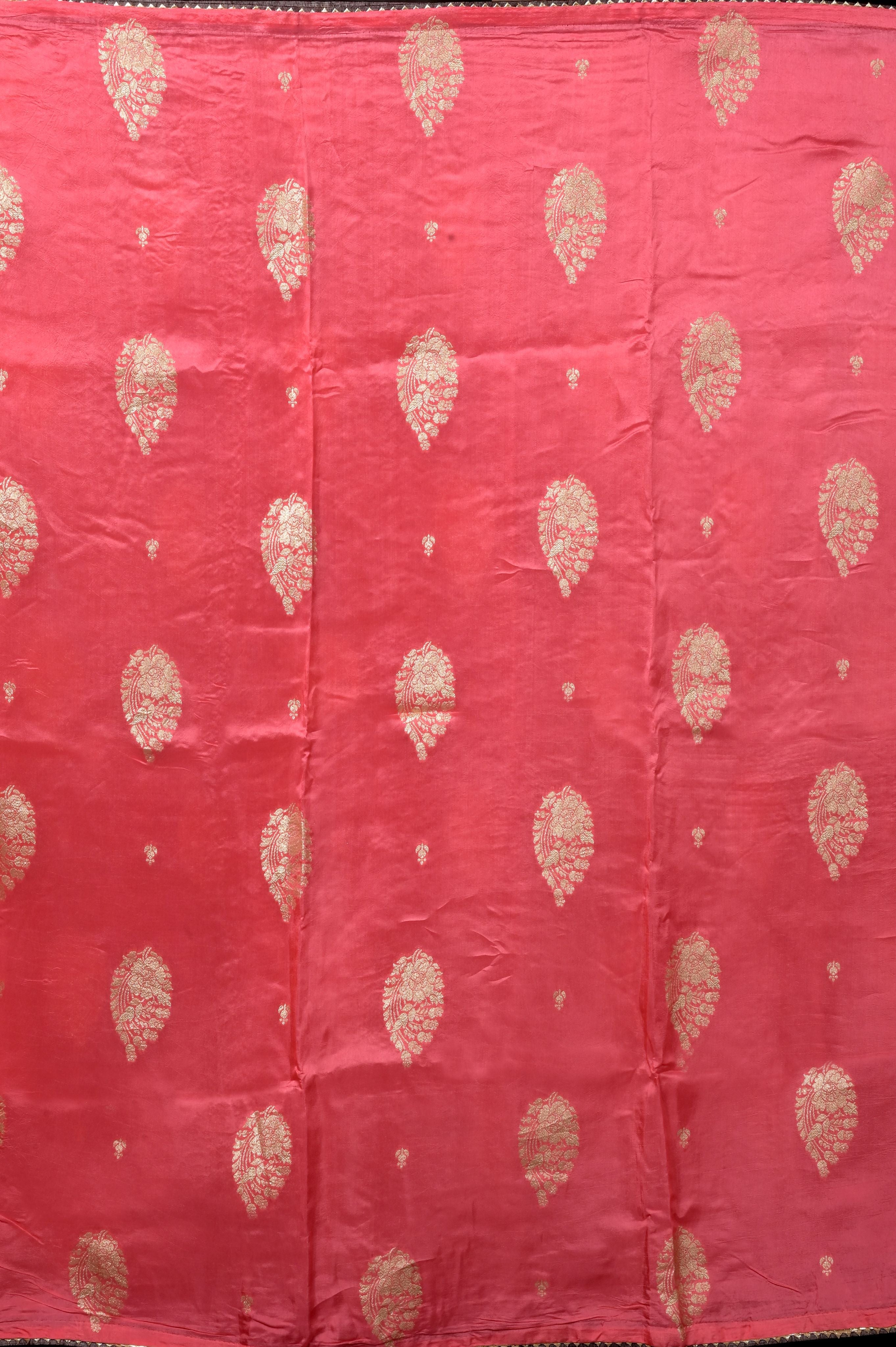 Pink Zariwork Dola Silk Saree - kajree