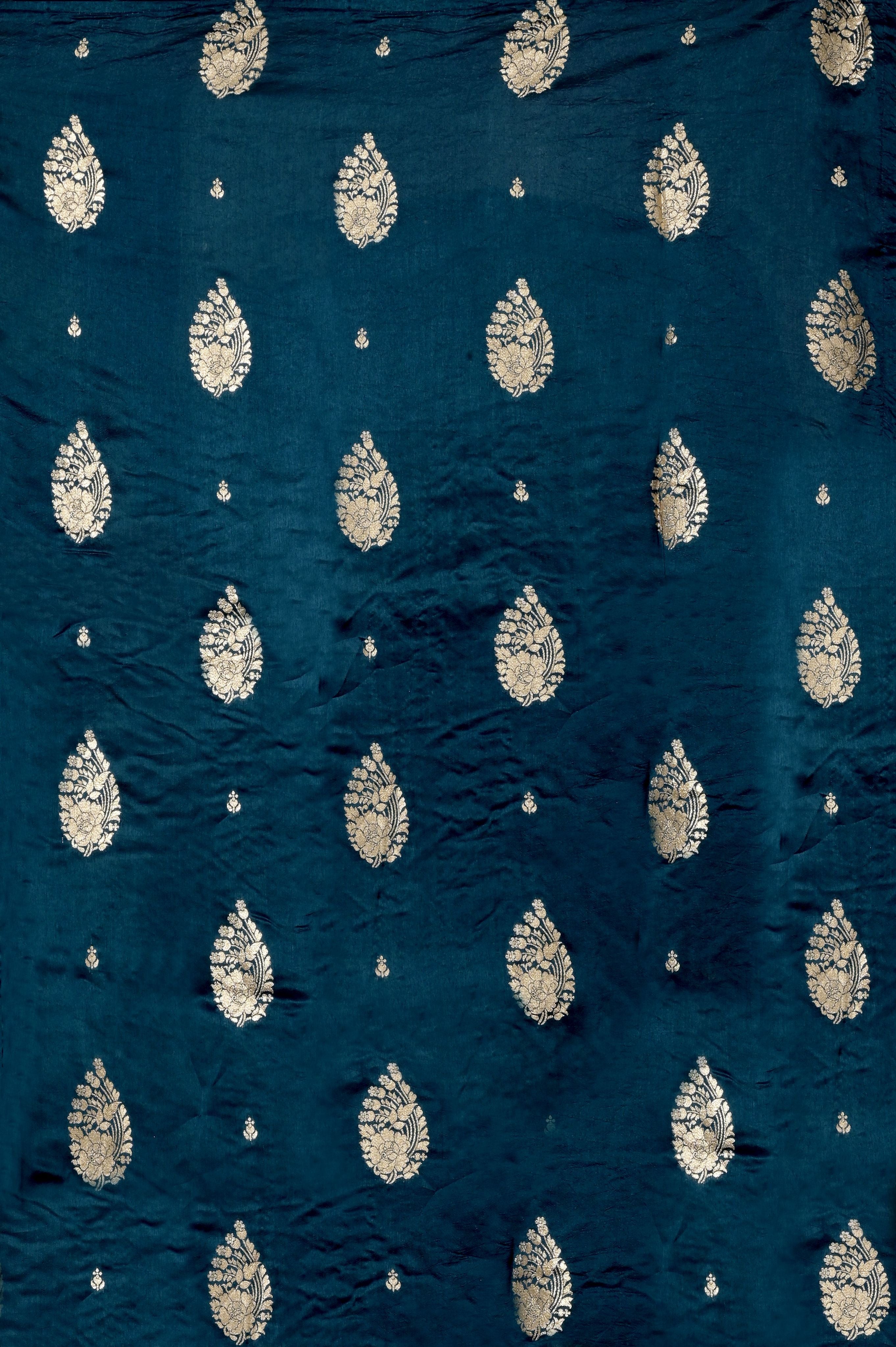 Blue Zariwork Dola silk saree - Kajree