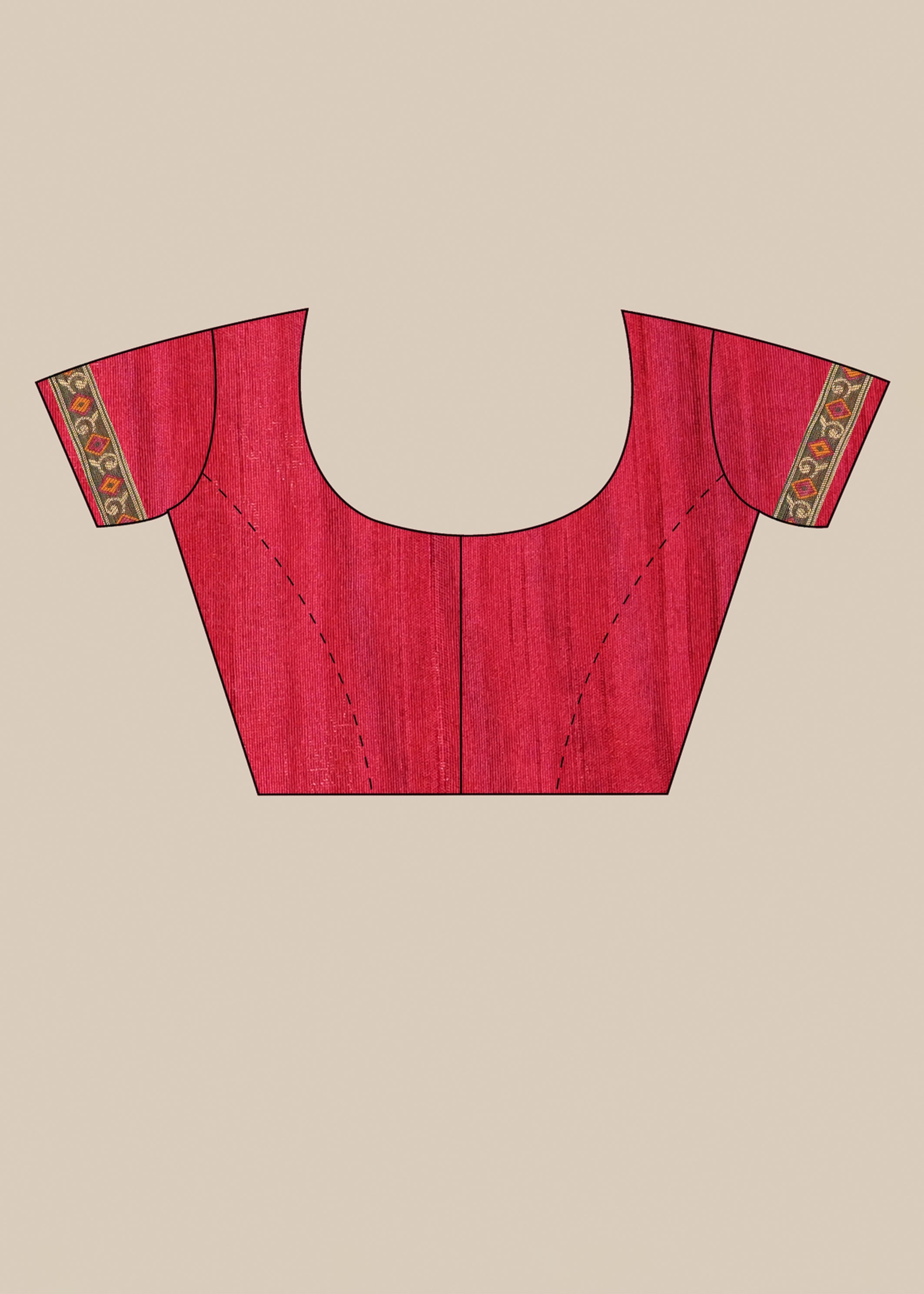 Pink Woven Design Tussar Silk Saree 