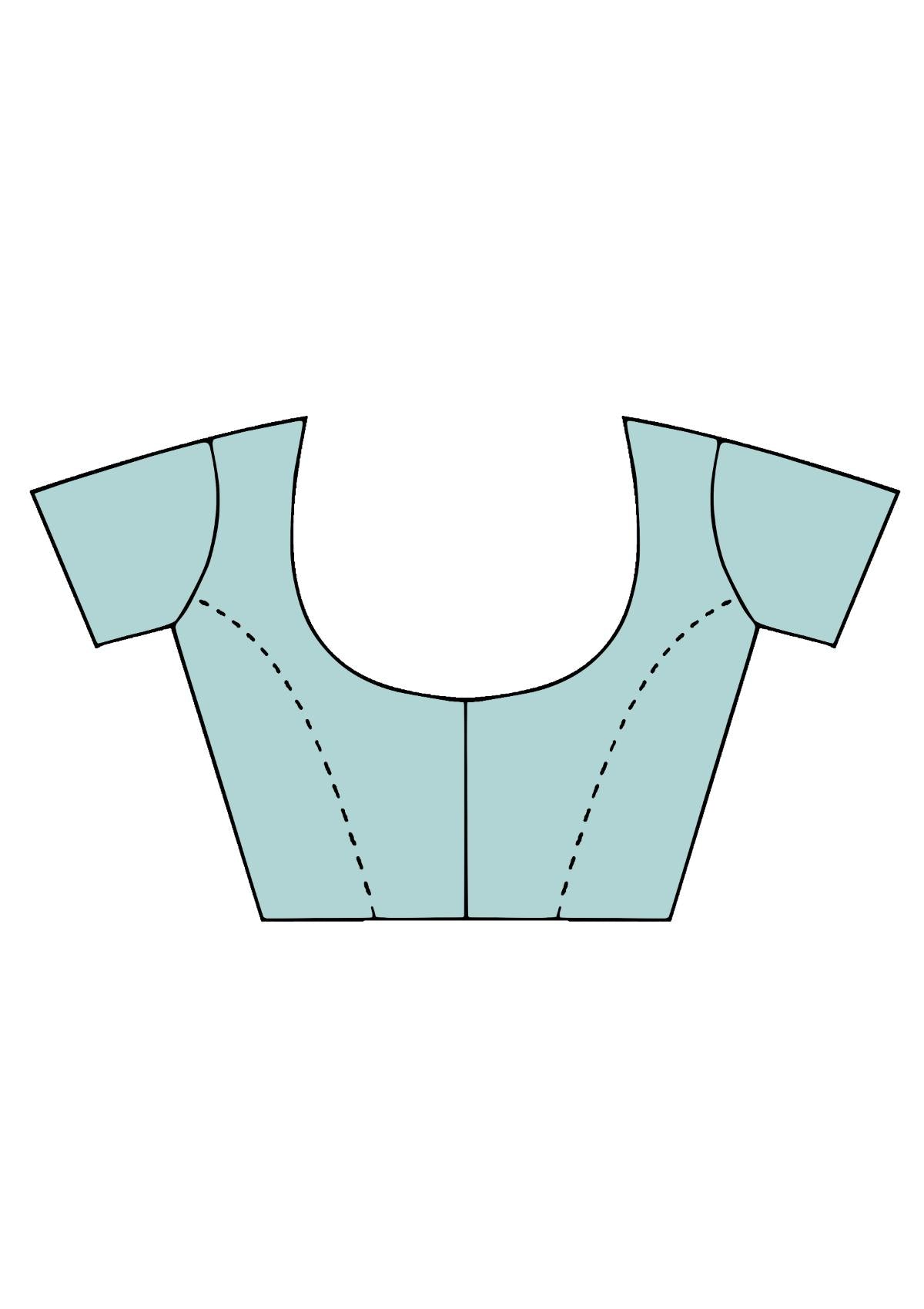 Sky Blue Gottapatti work Tissue Saree - Kajree 