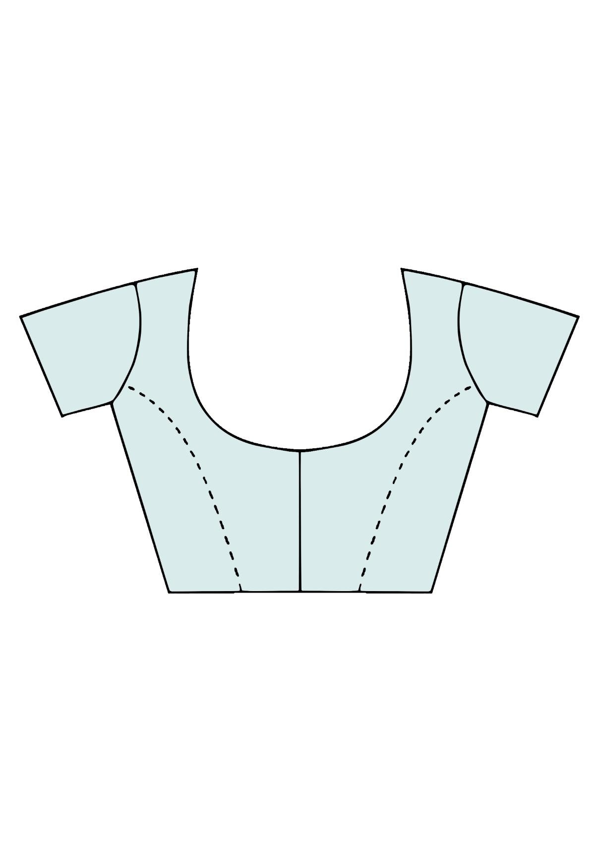 Sea Green Block print Stonework Organza Sarees - Kajree