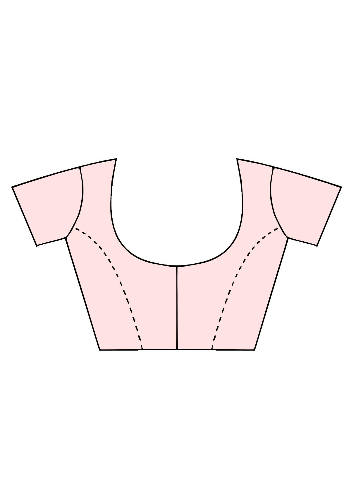 Peach Block print Stonework Organza Silk Saree - kajree