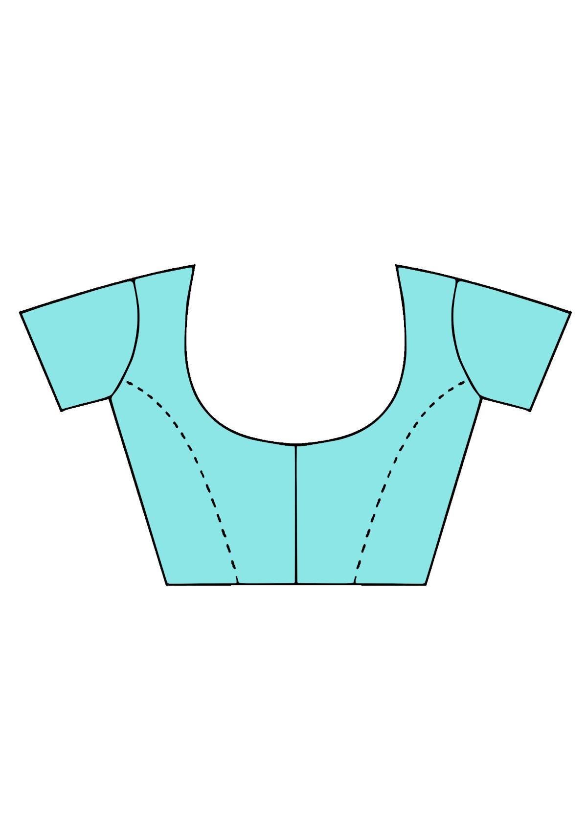 Blue Gottapatti work Organza Saree - Kajree 