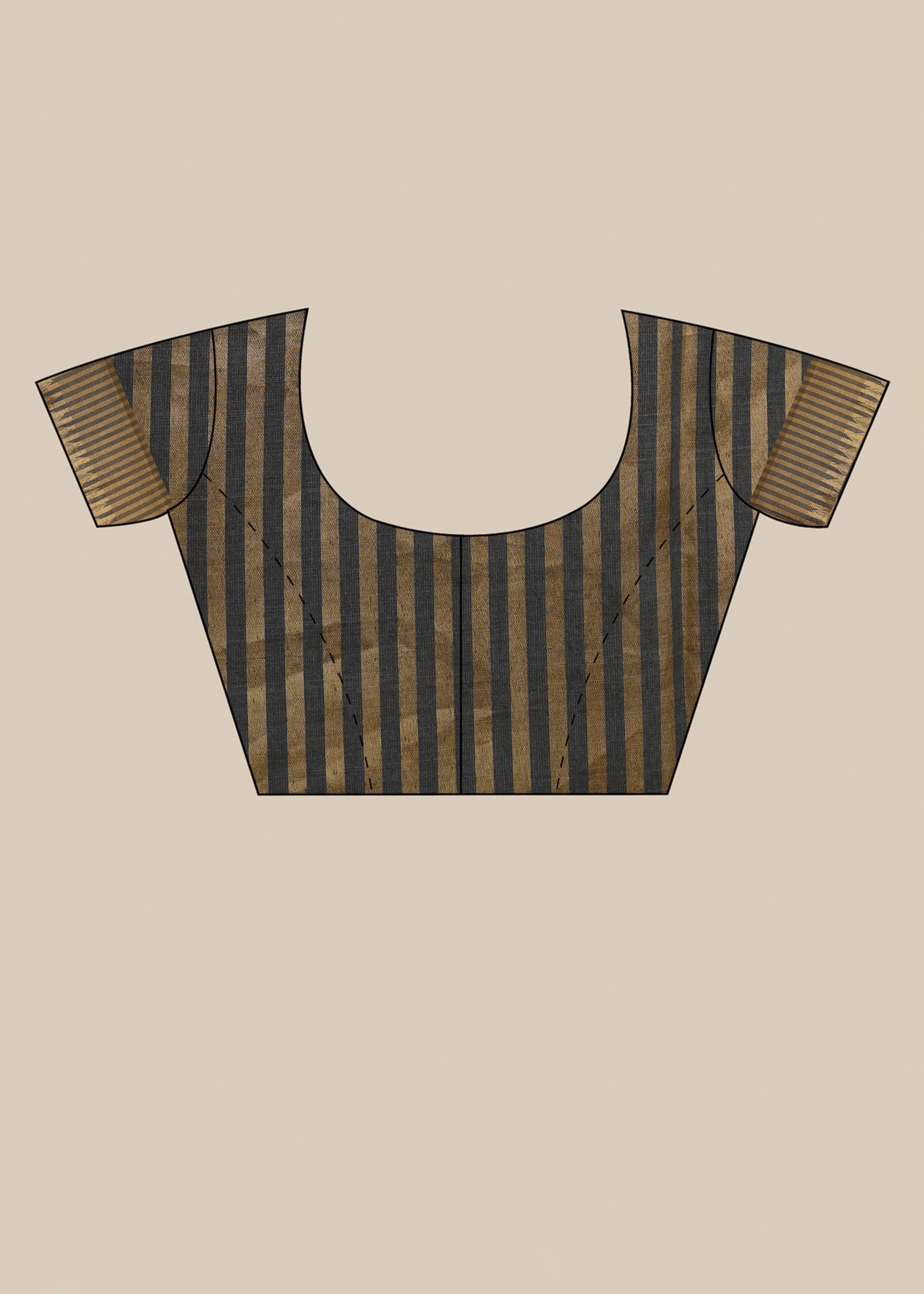 Grey Threadwork Linen Saree - KAJREE