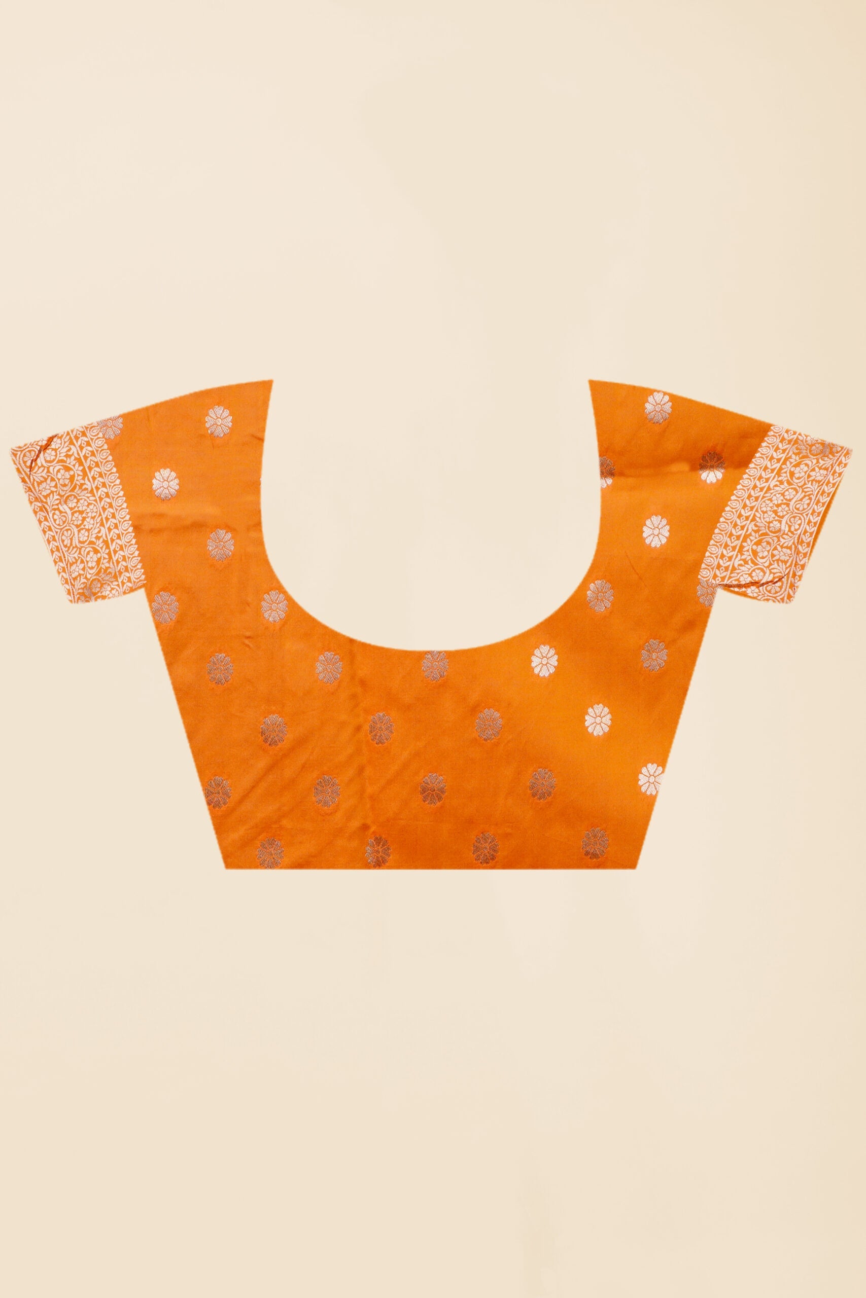 Orange Zariwork Banarasi Soft Silk Saree - KAJREE