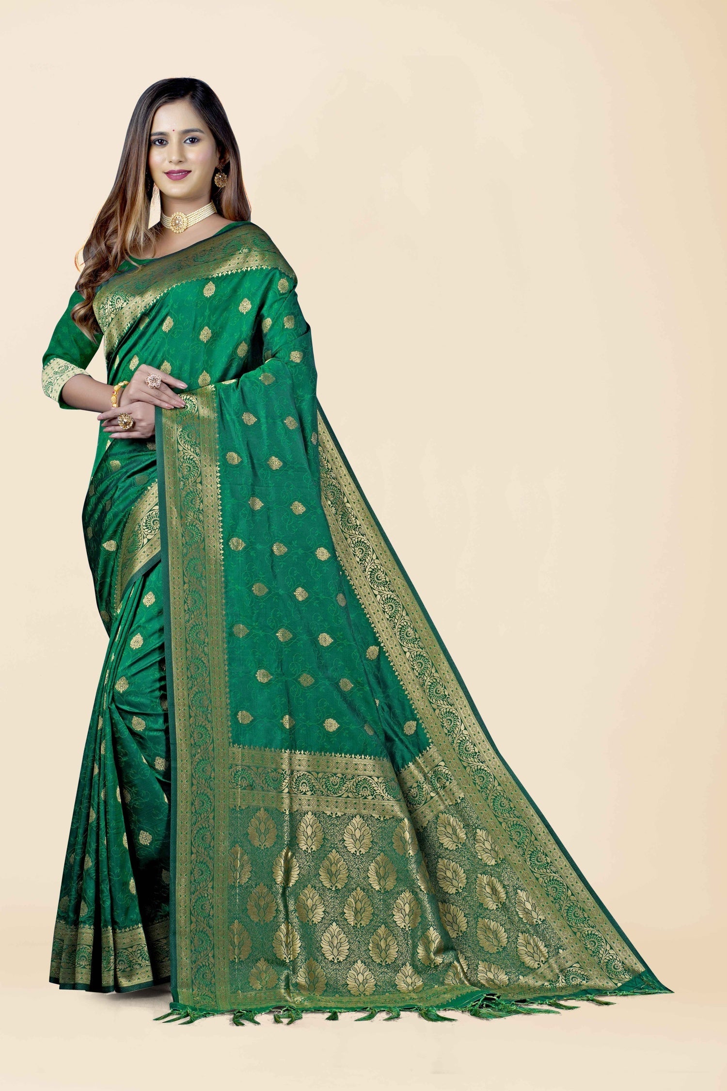 Green Zariwork Banarasi Silk Saree 