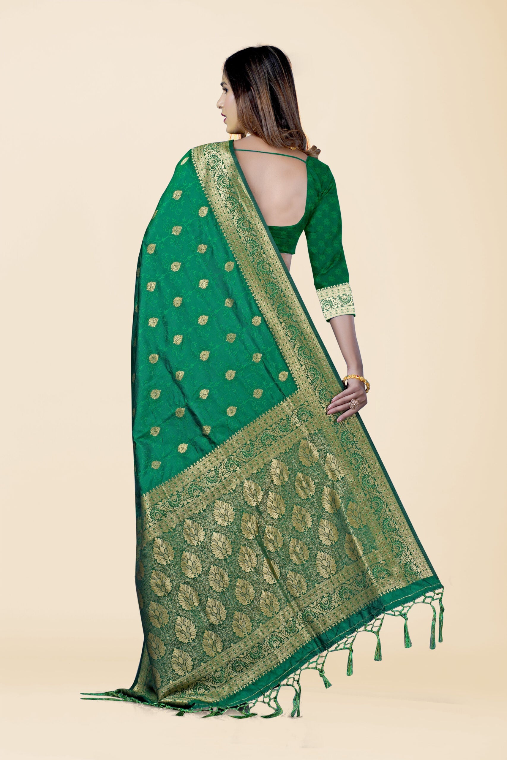 Green Zariwork Banarasi Silk Saree 