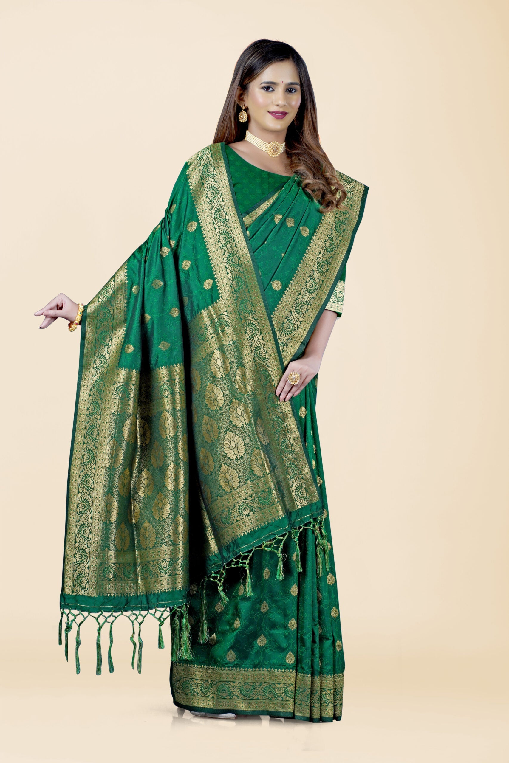 Green Zariwork Banarasi Silk Saree 
