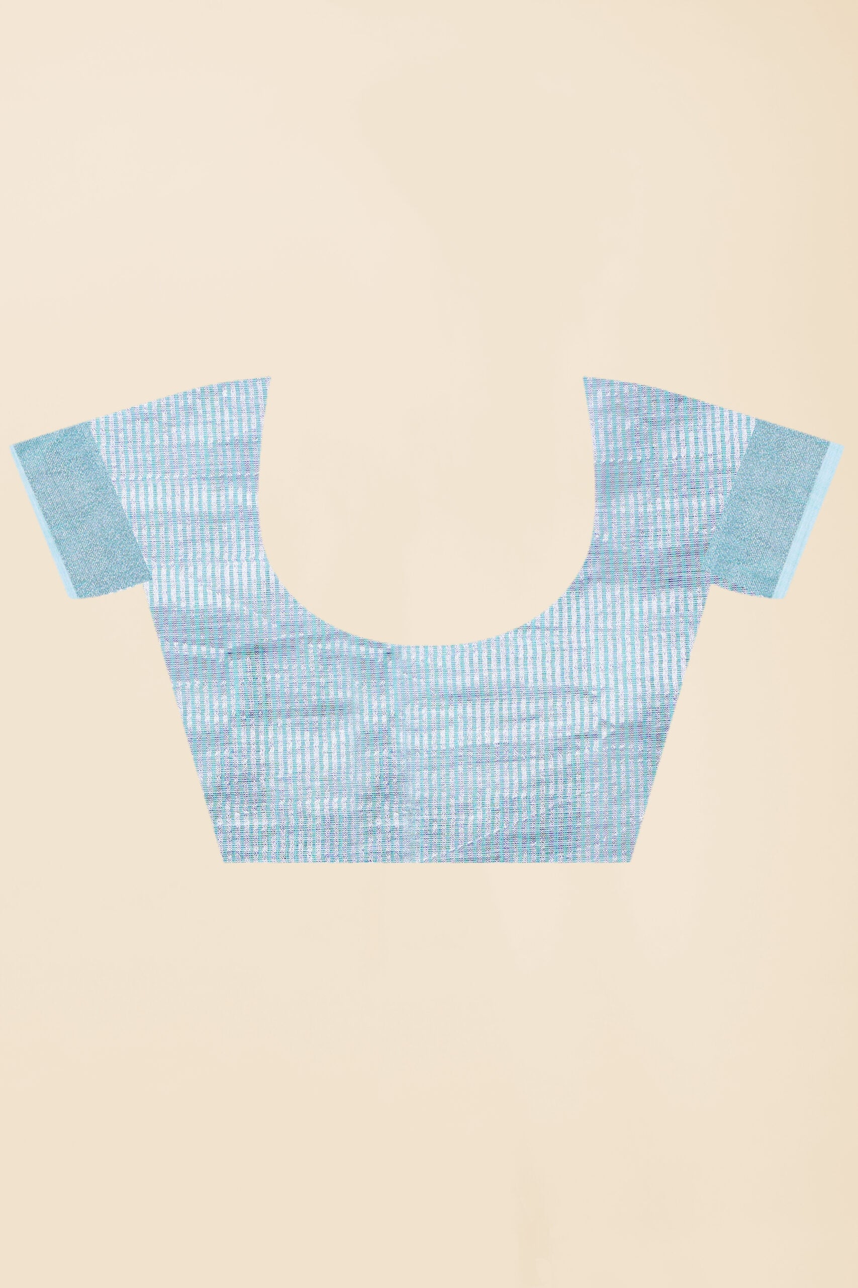 Sea Green Threadwork Linen Saree - KAJREE