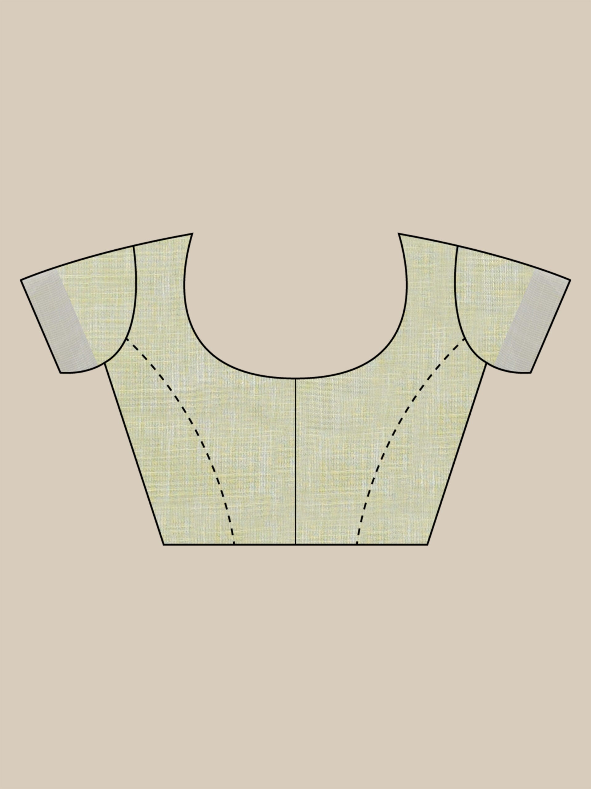 Lemon Yellow Threadwork Linen Saree 