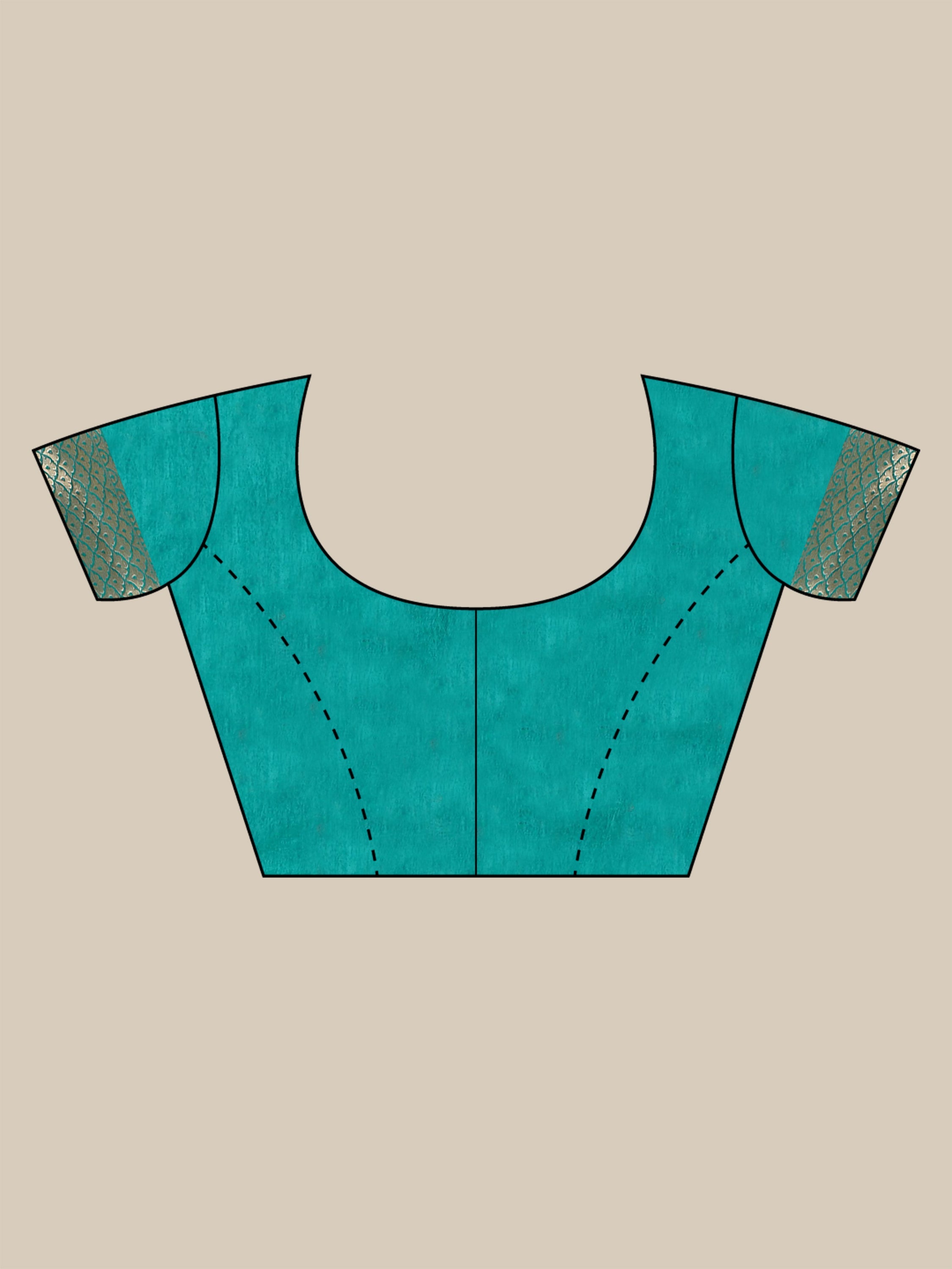 Rama Green Modish Design Semi Silk Saree - KAJREE