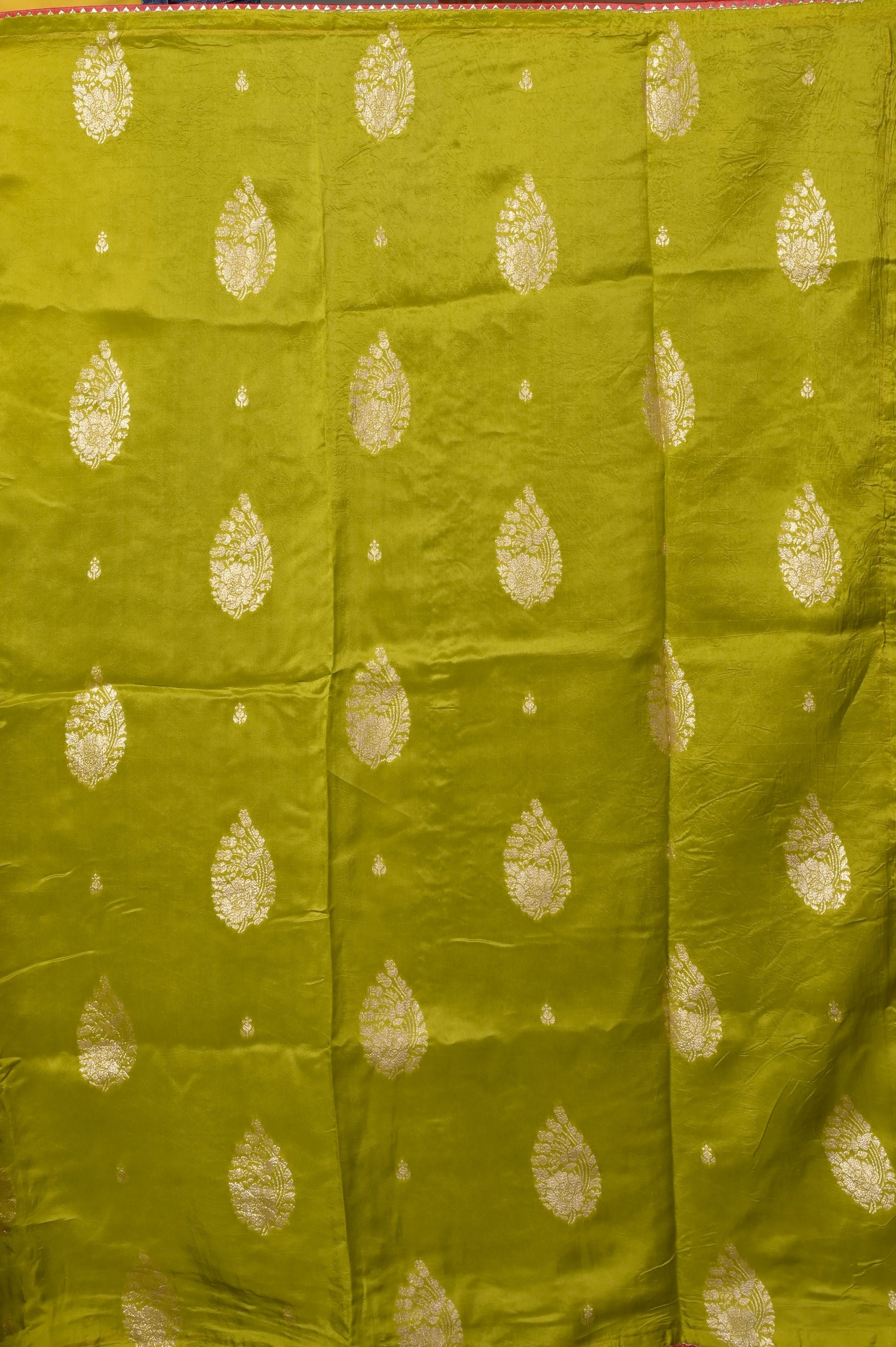 Green Zariwork Chiffon Saree - Kajree
