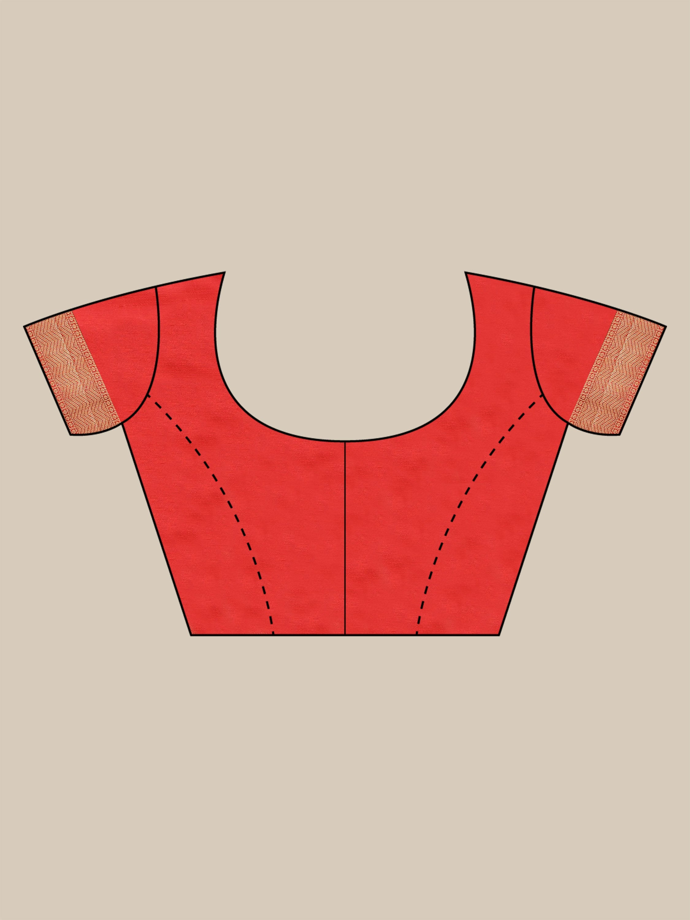 Red Embroidered Design Raw Silk Saree 