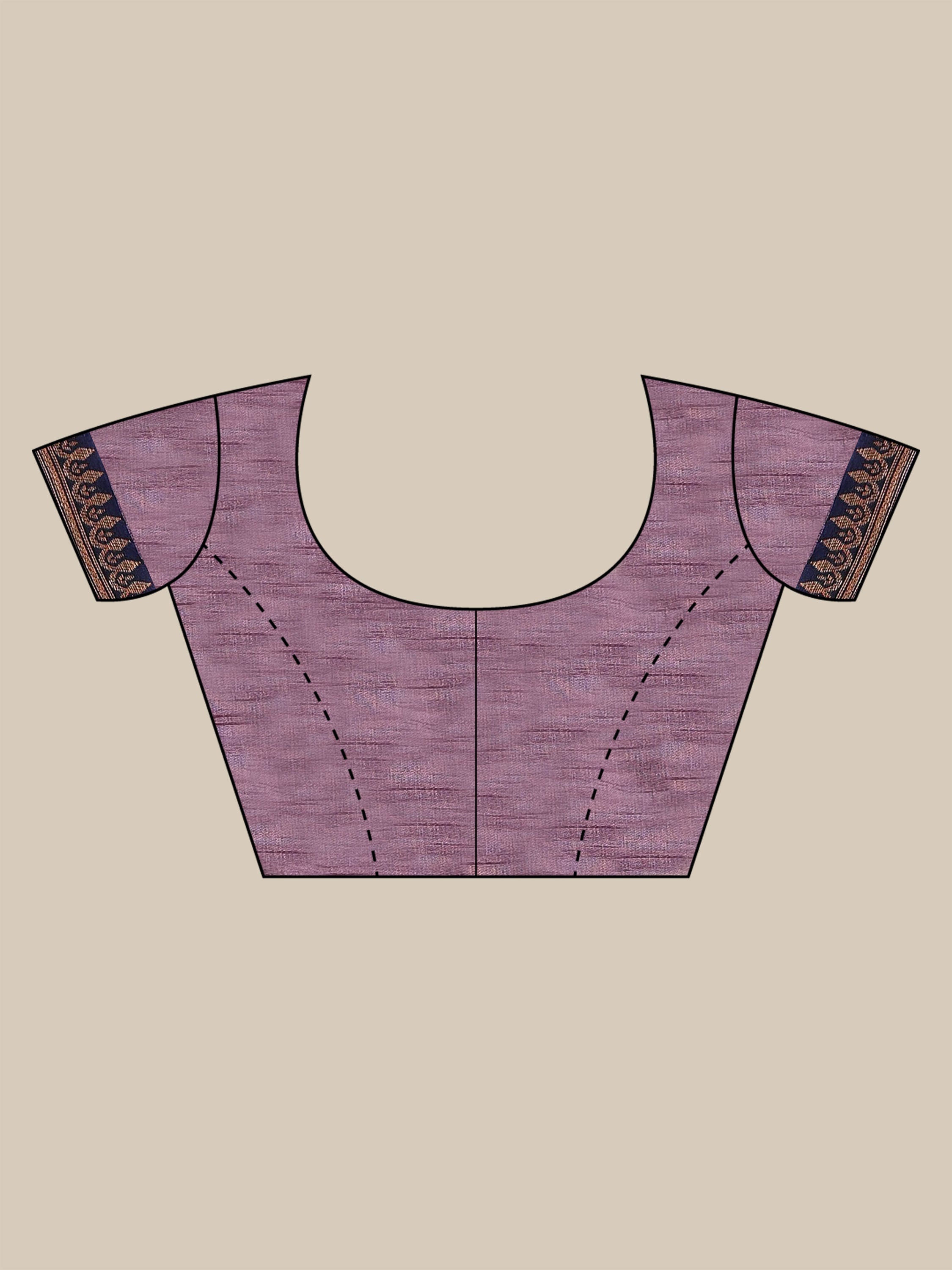 Mauve Zariwork Tussar Silk Saree 