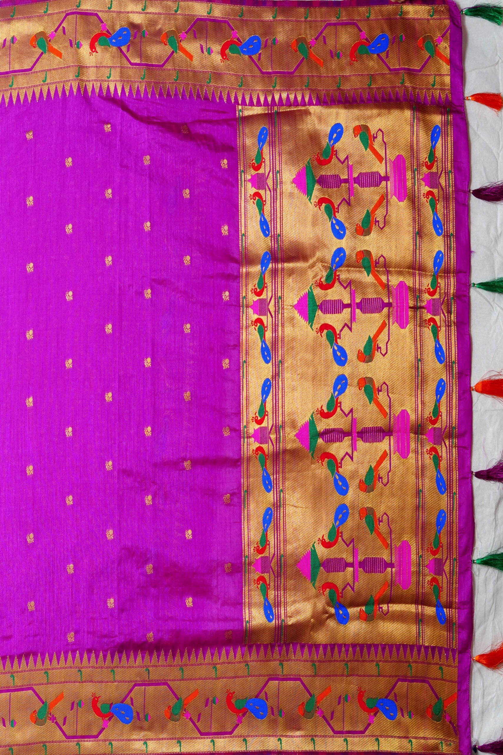 Wine Zariwork Paithani Silk Saree 