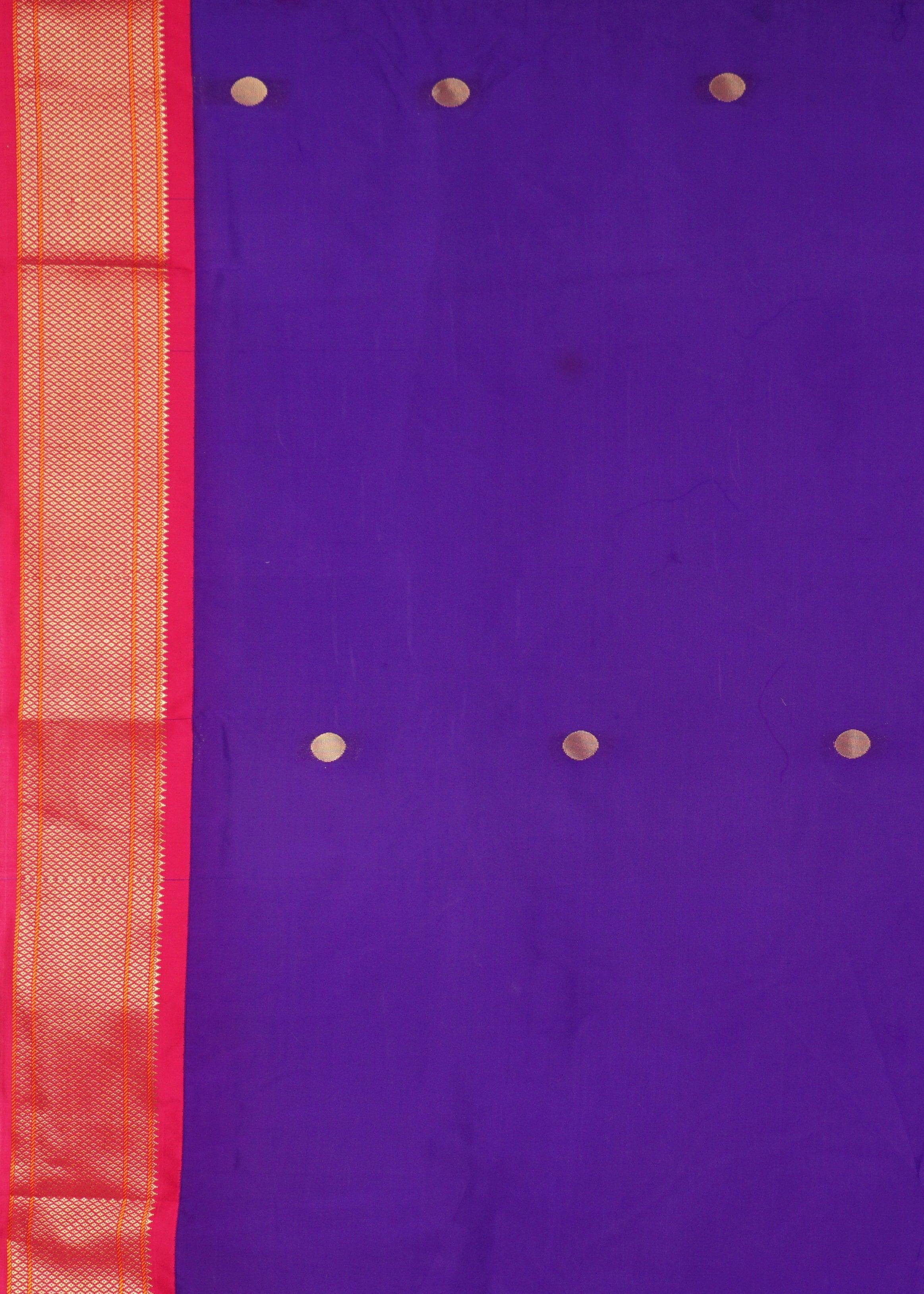 Purple Zariwork Paithani Silk Saree - KAJREE