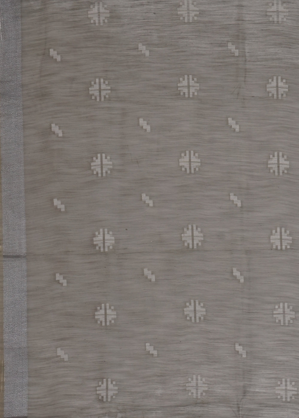 Grey Woven Design Linen Saree - KAJREE