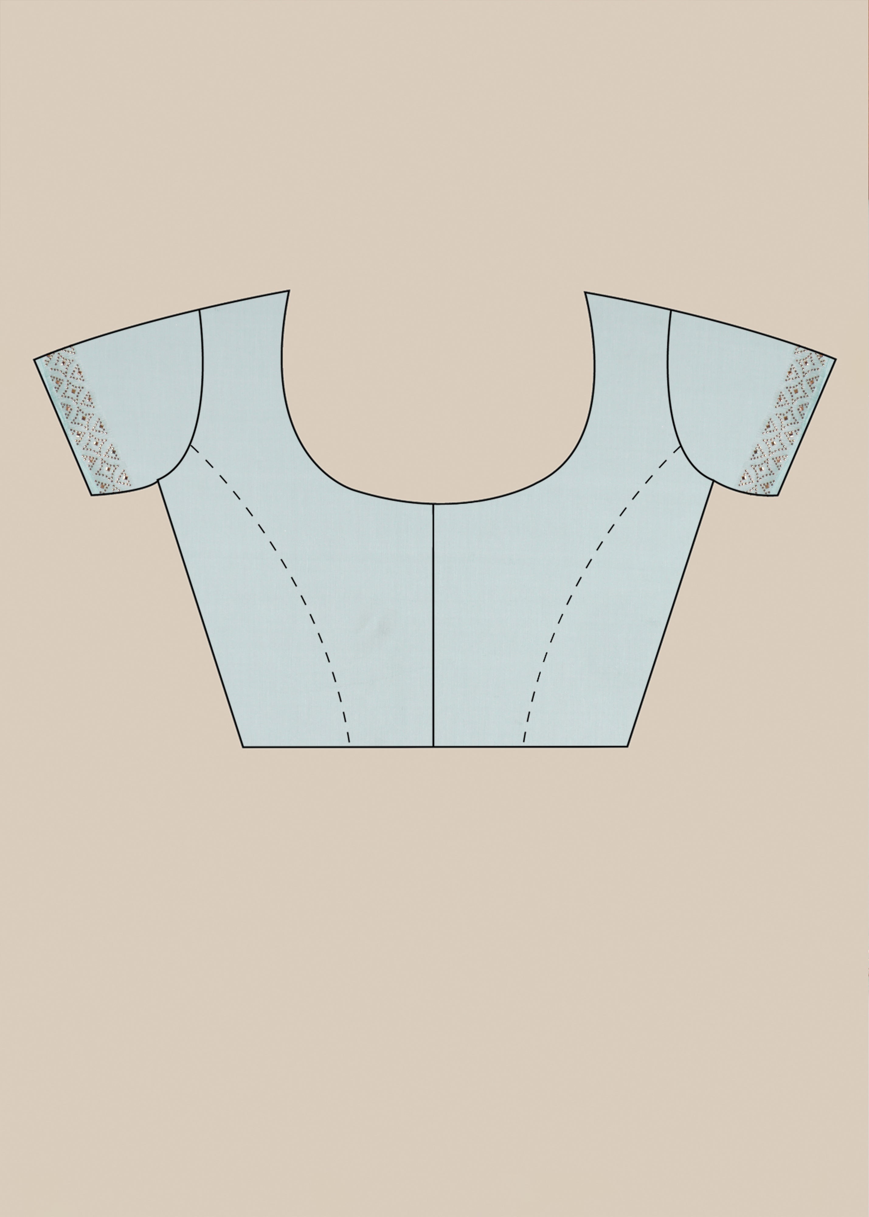 Sea Green Threadwork Georgette Saree 