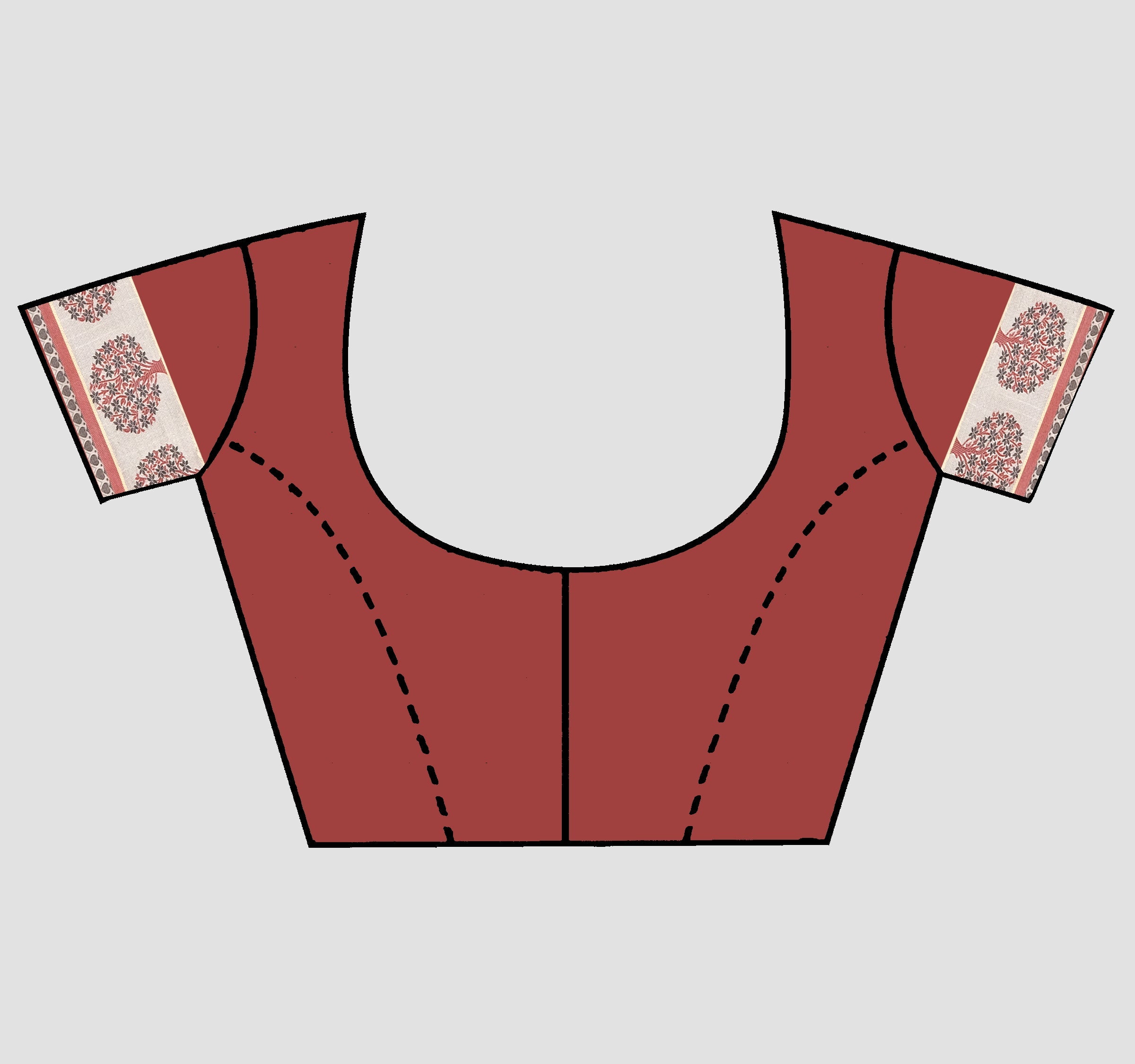 Cream Threadwork Semi Silk Saree 