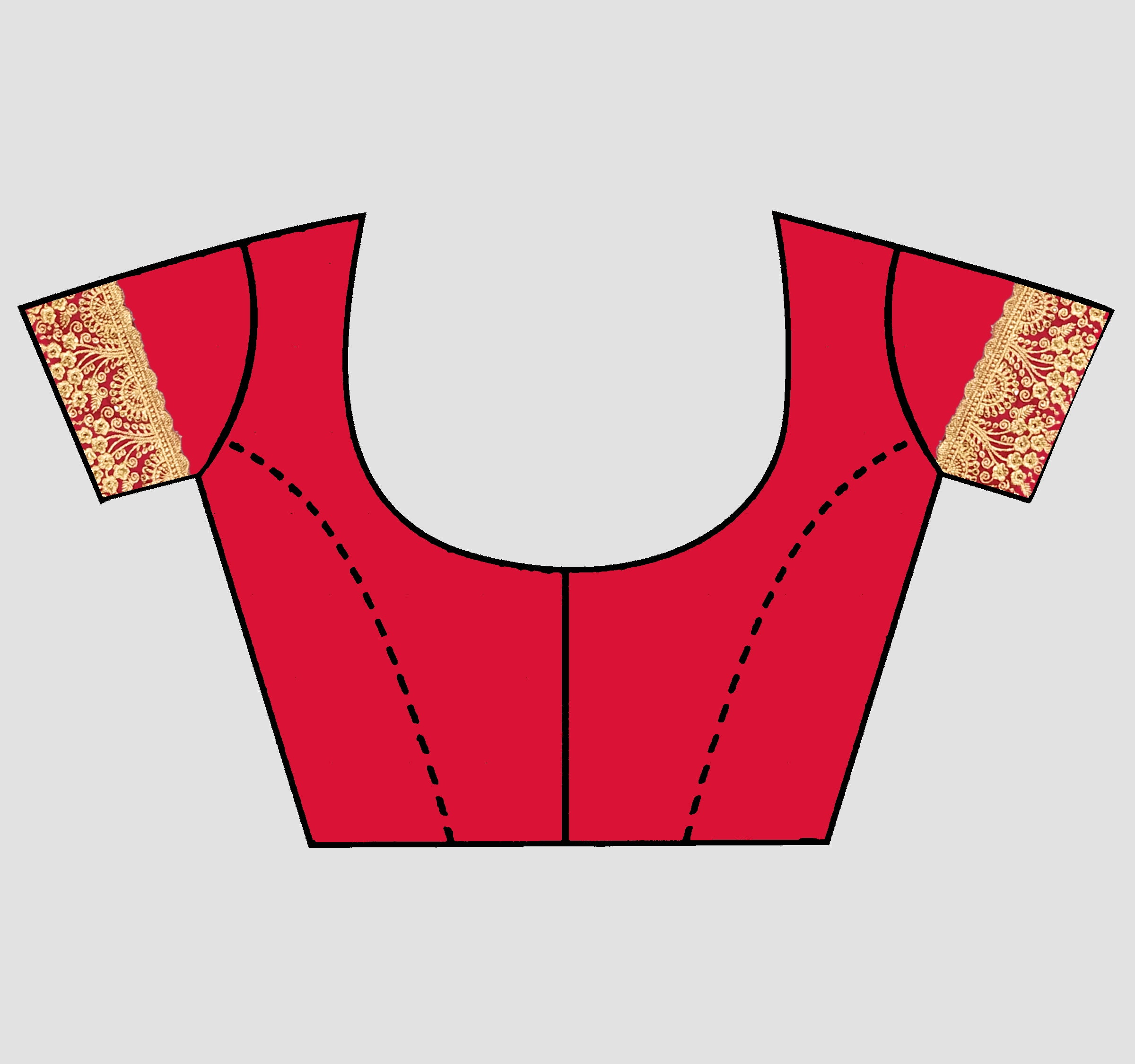 Red Stonework Georgette Saree - KAJREE