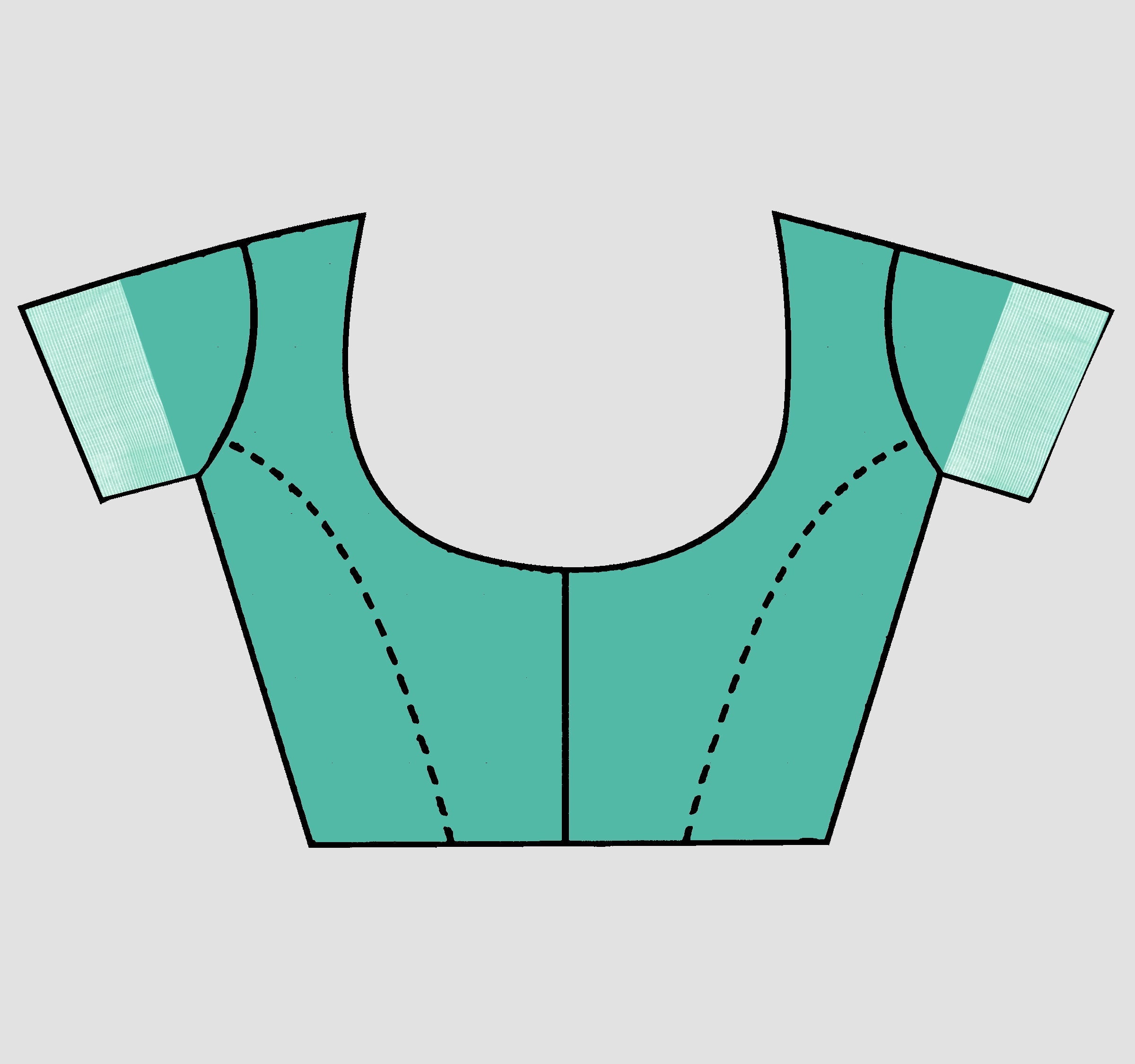 Sea Green Threadwork Linen Saree 