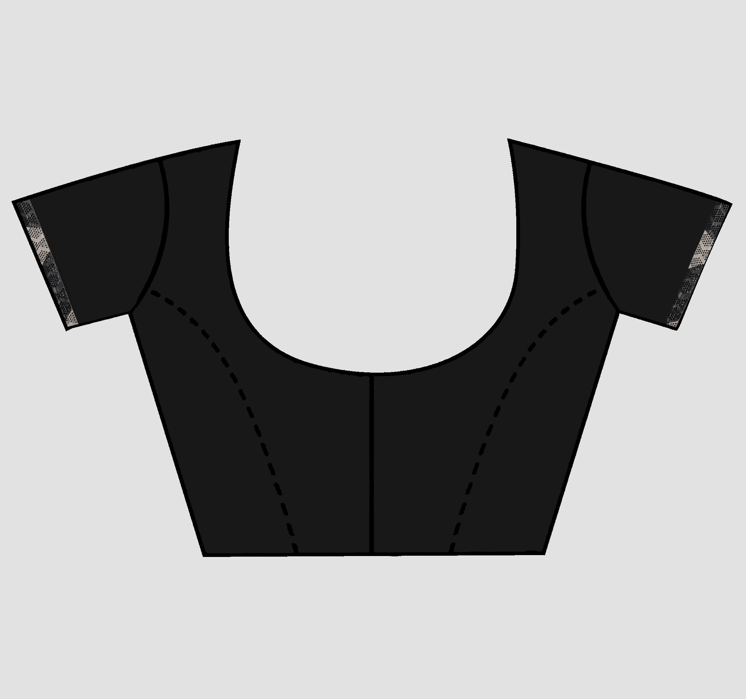 Black Printed Swaroski work Chiffon Saree - KAJREE