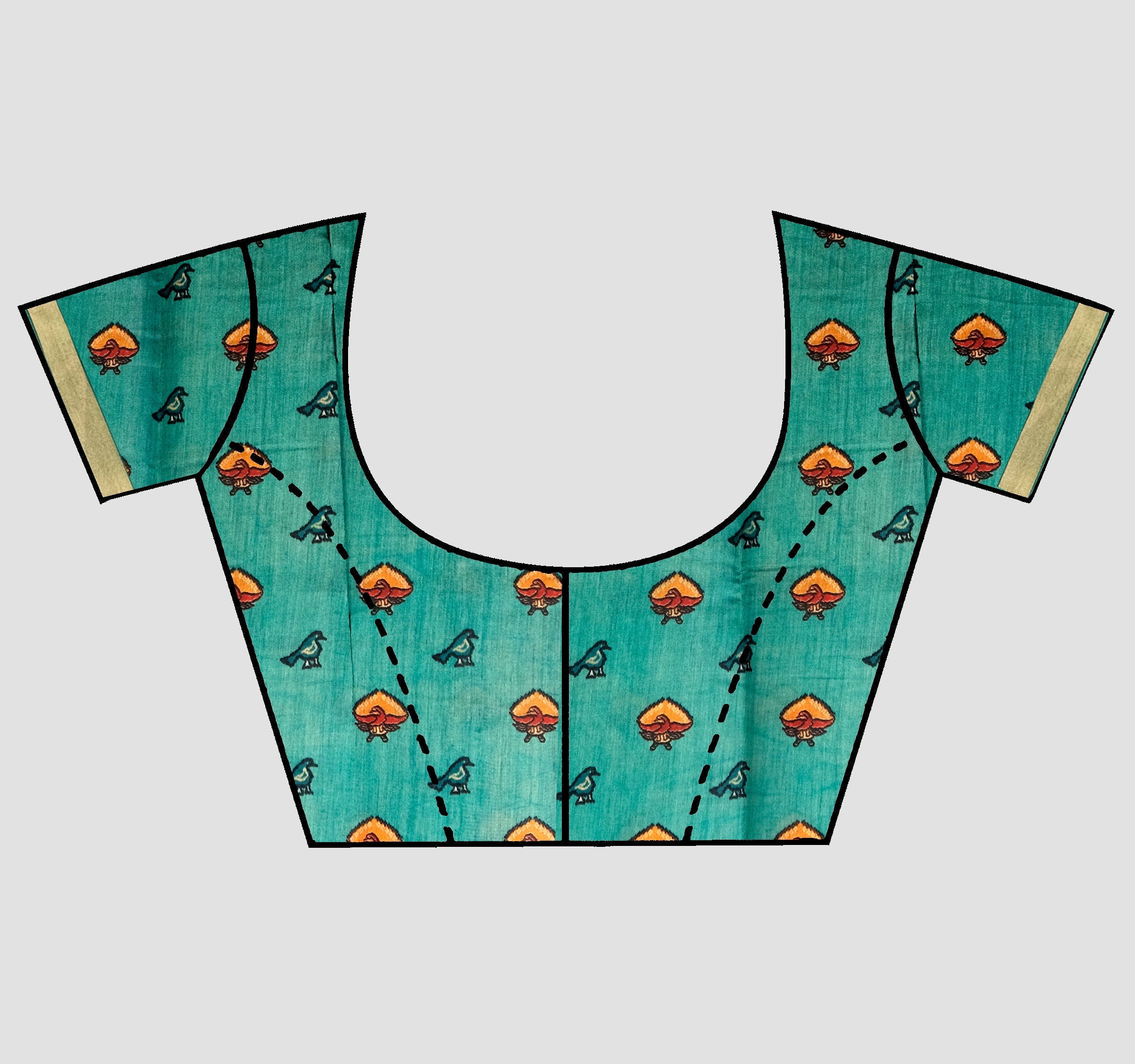 Yellow Kalamkari print Cotton Saree 