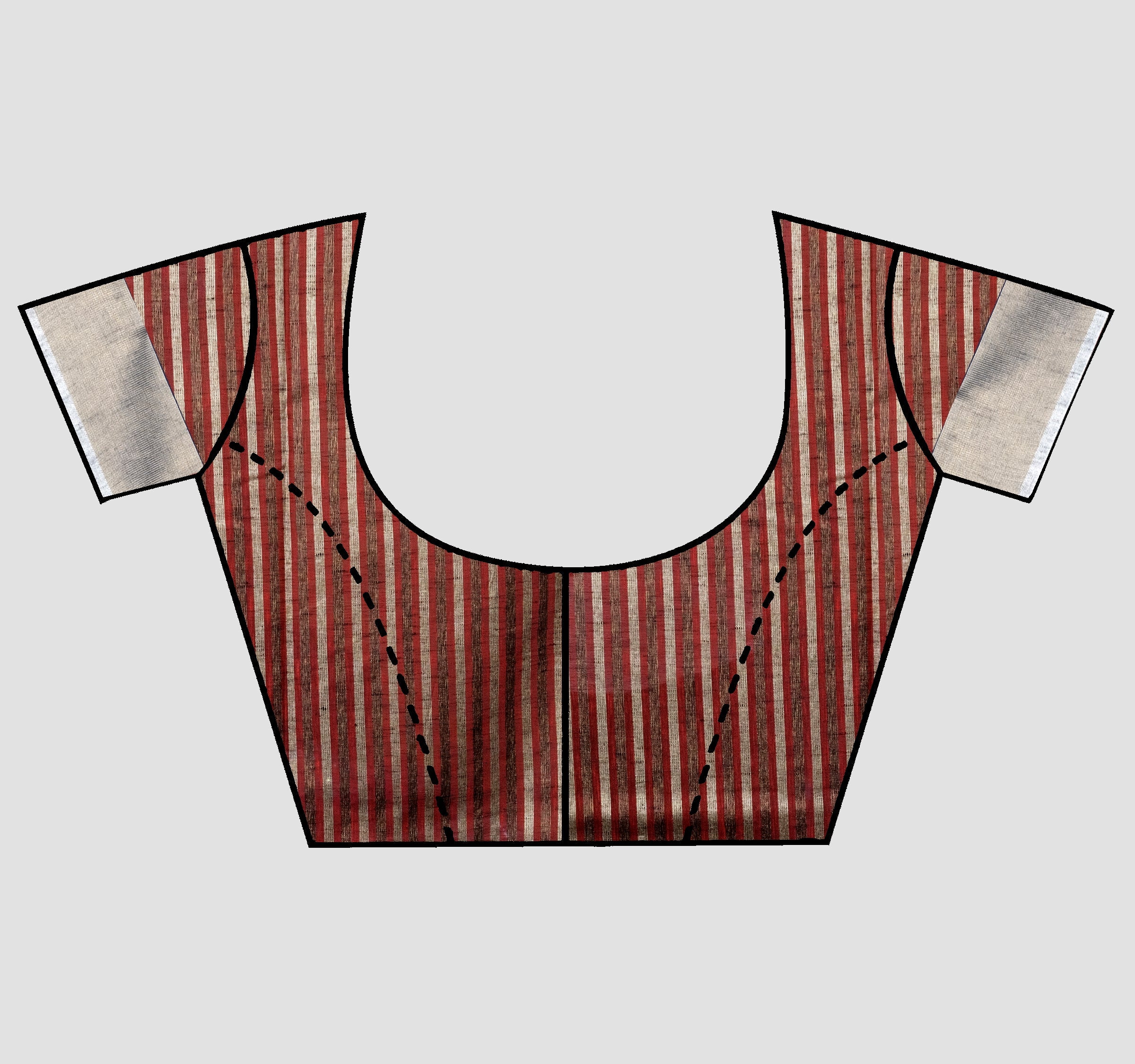 Blue Thread and Zariwork Linen Saree - KAJREE