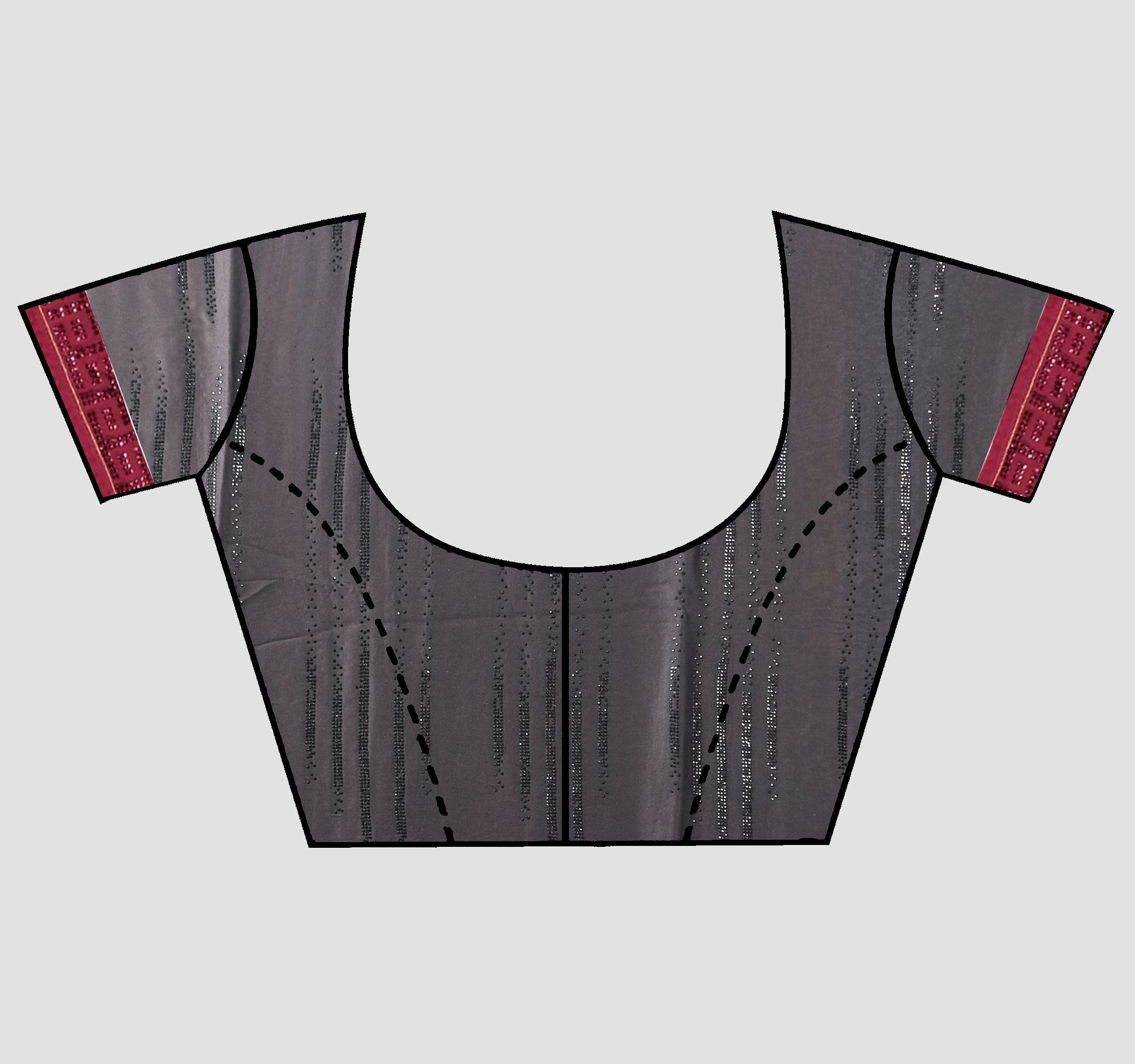 Wine Stonework Satin Saree - Kajree