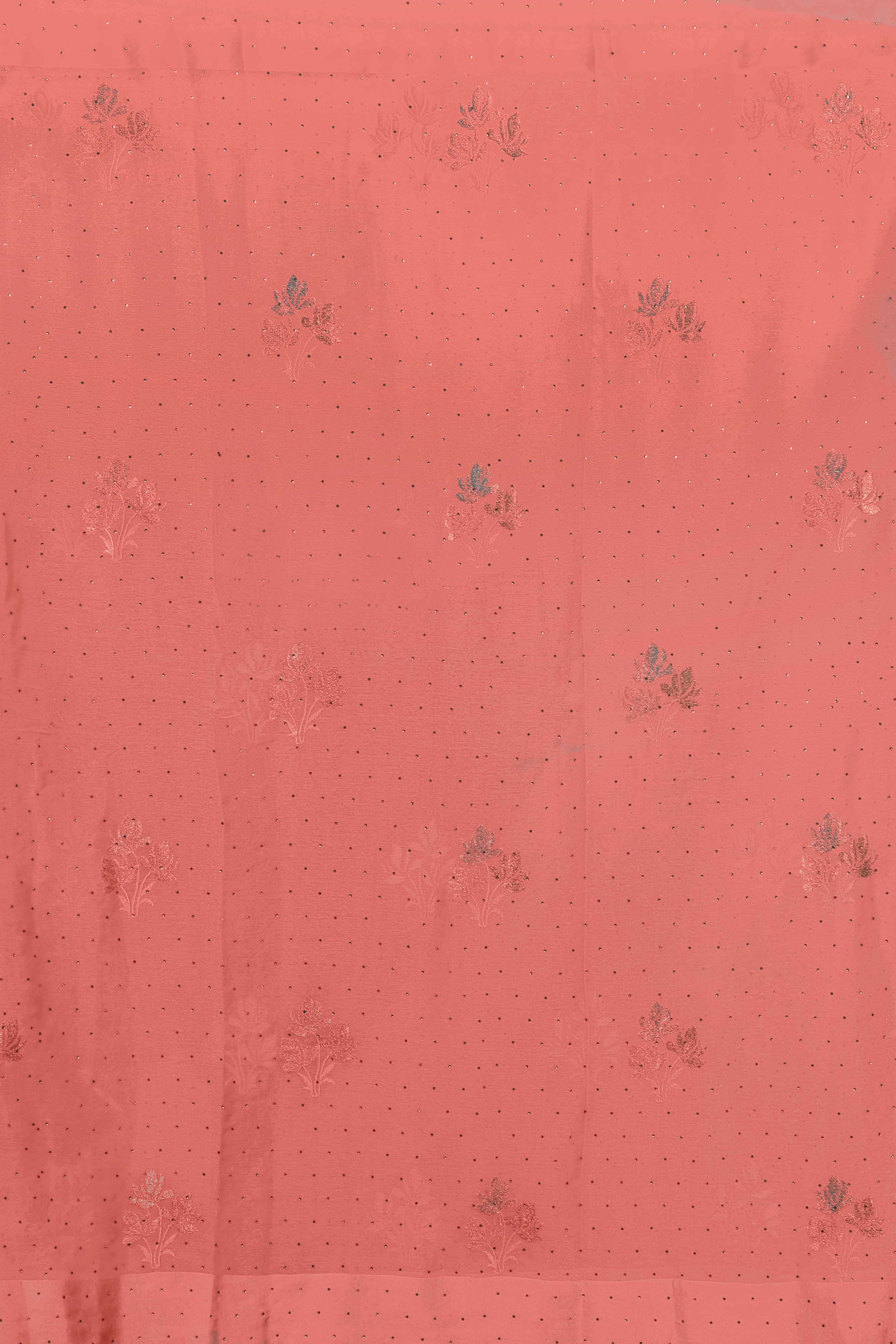 Pink Stonework Crepe Saree - Kajree