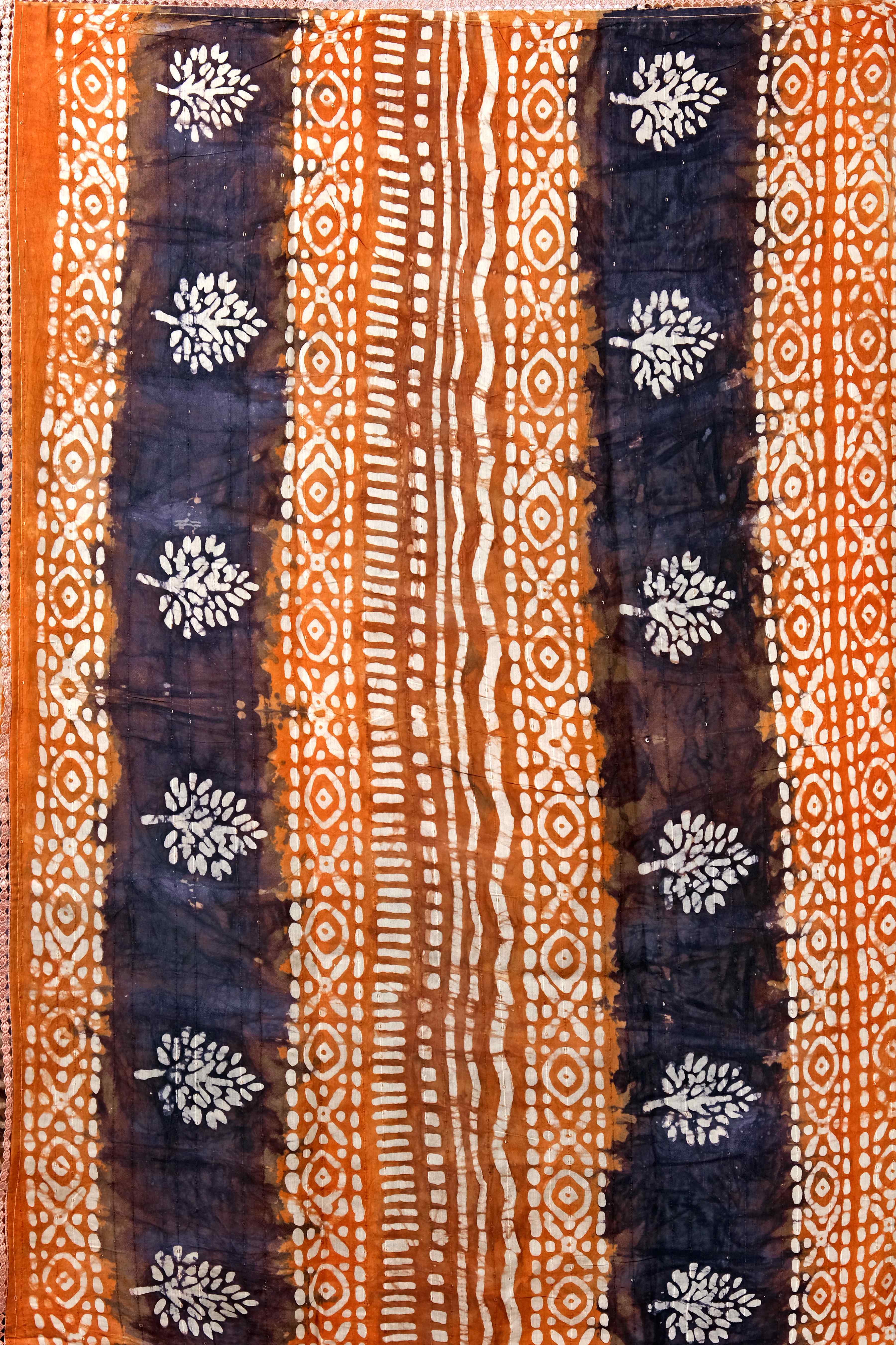 Brown Shibori Cotton Saree - KAJREE