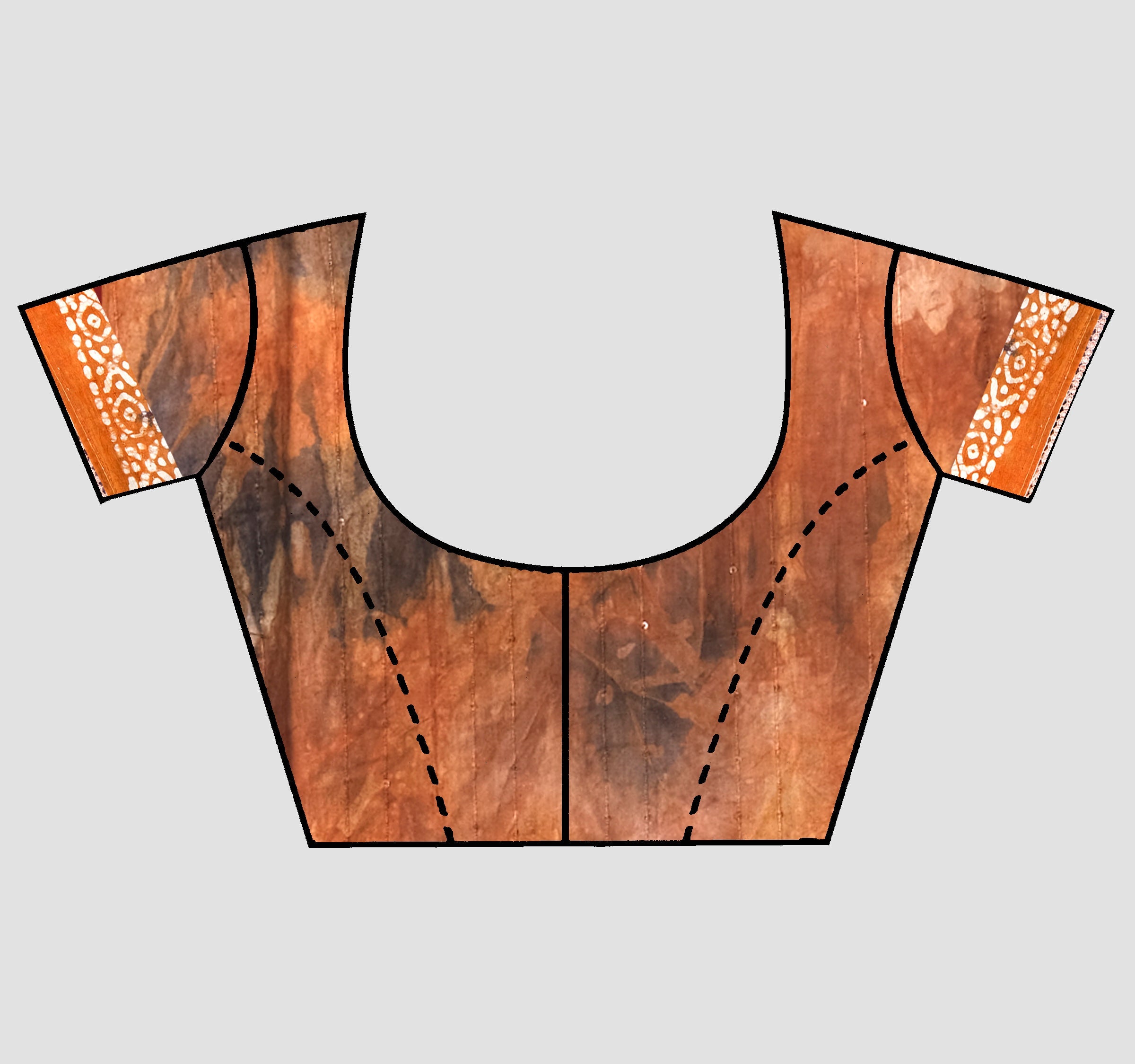 Brown Shibori Cotton Saree - KAJREE