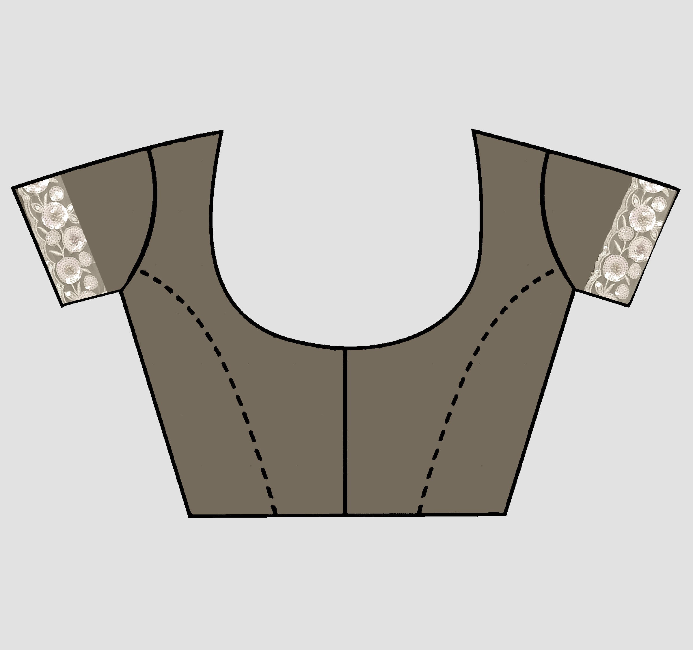 Cream StoneWork Net Saree 