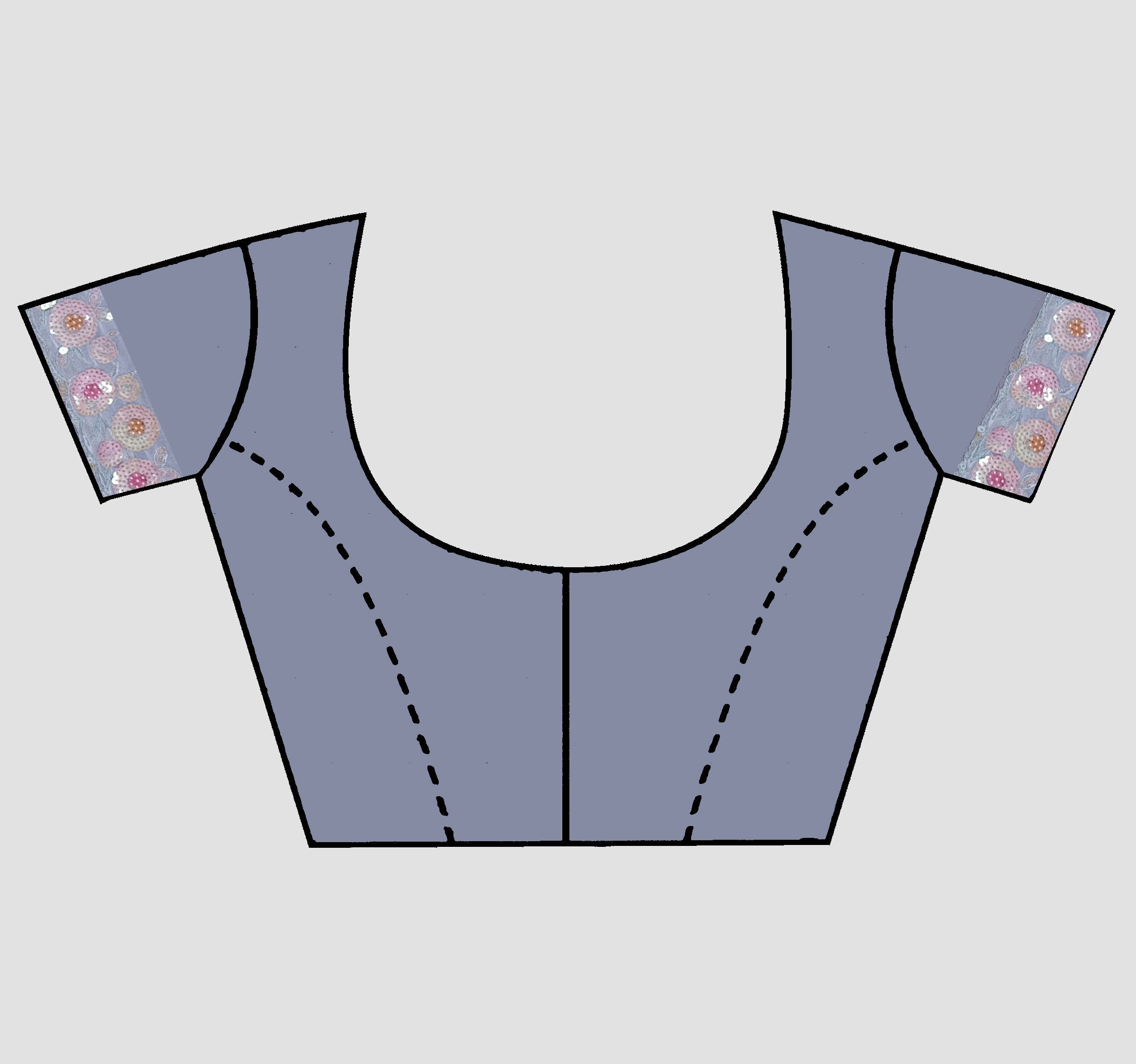 Light Blue Stonework Net Saree 