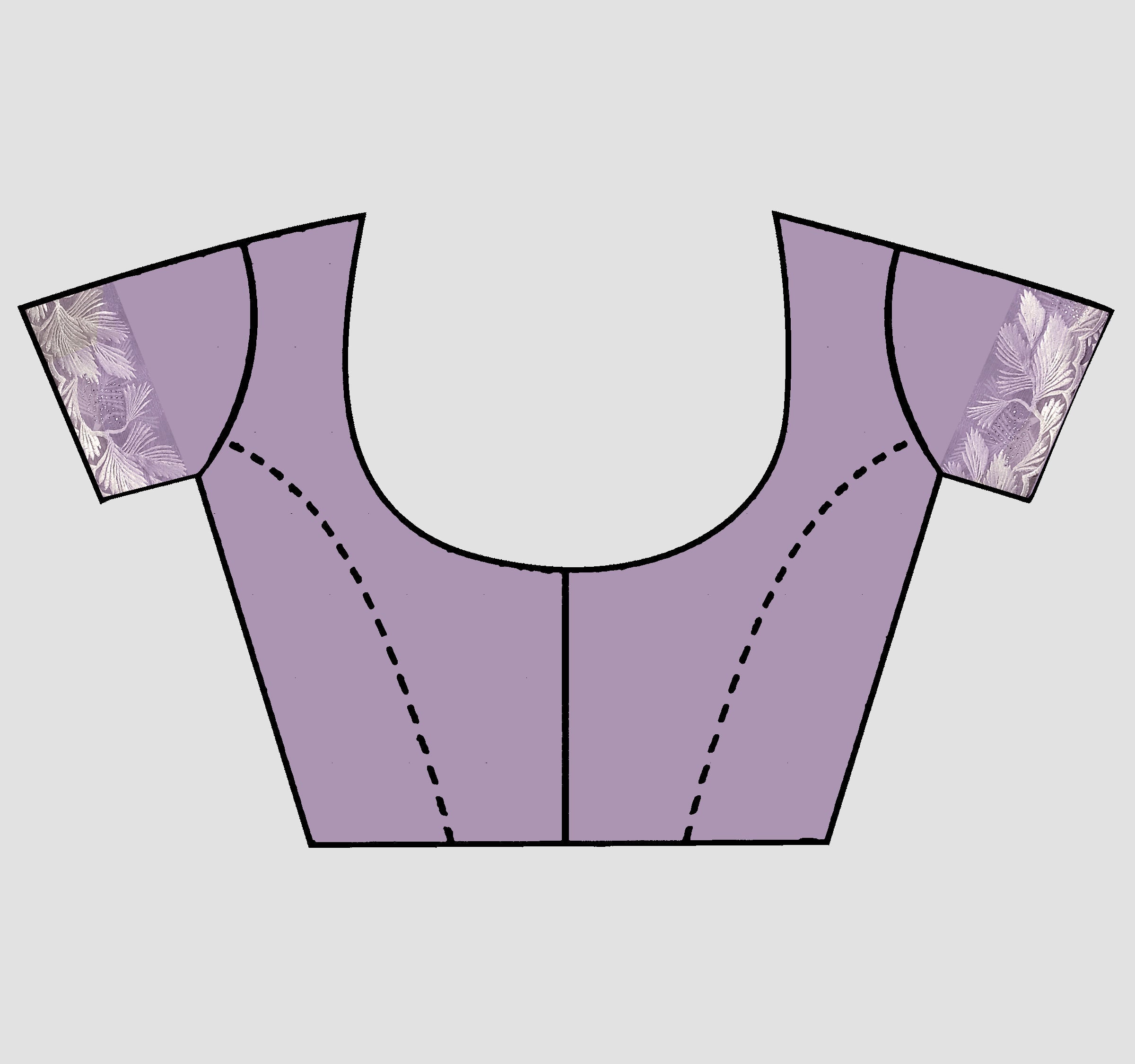 Lavender Threadwork Crepe Saree - KAJREE