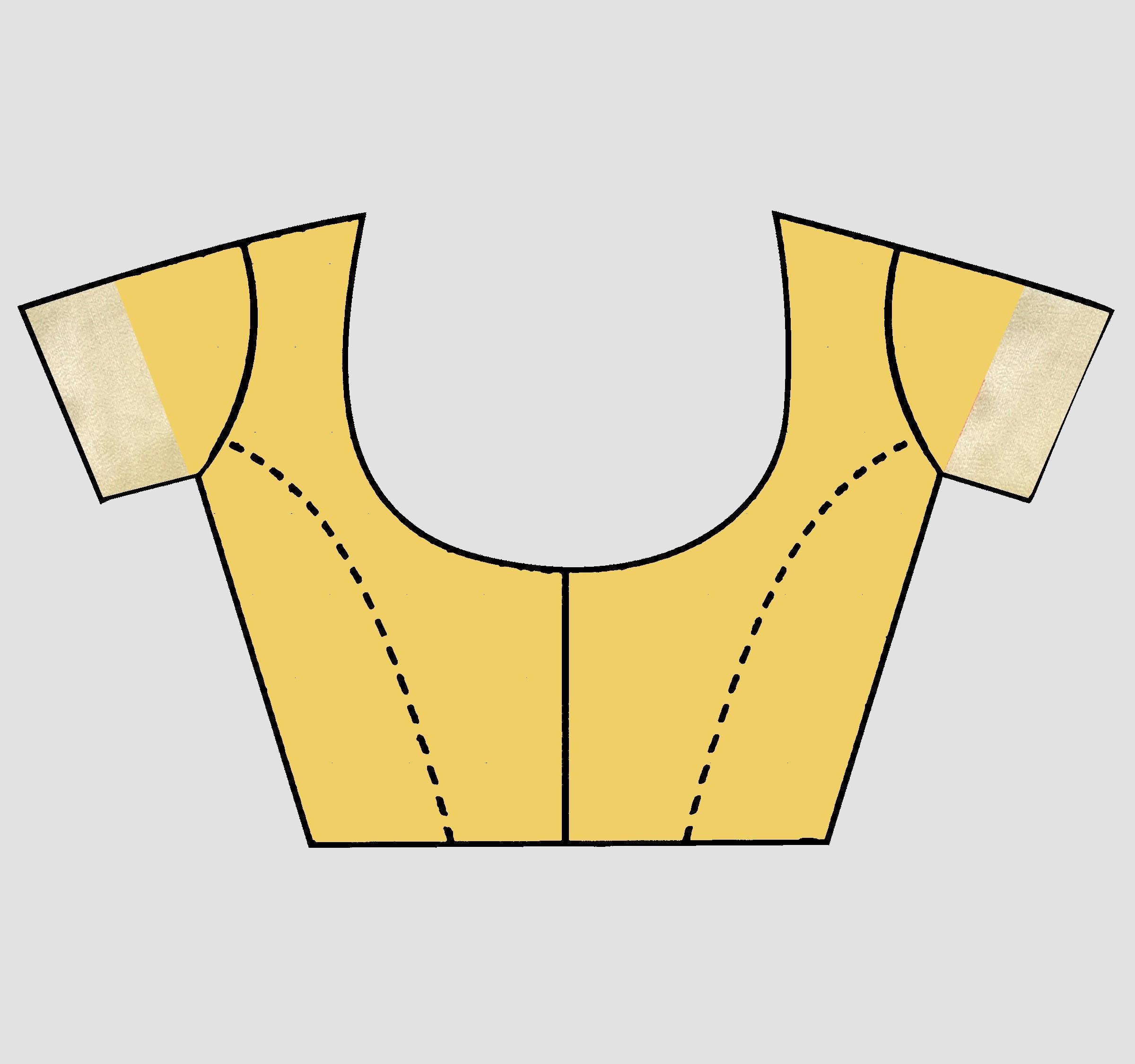 Cream Yellow Threadwork Linen Saree 