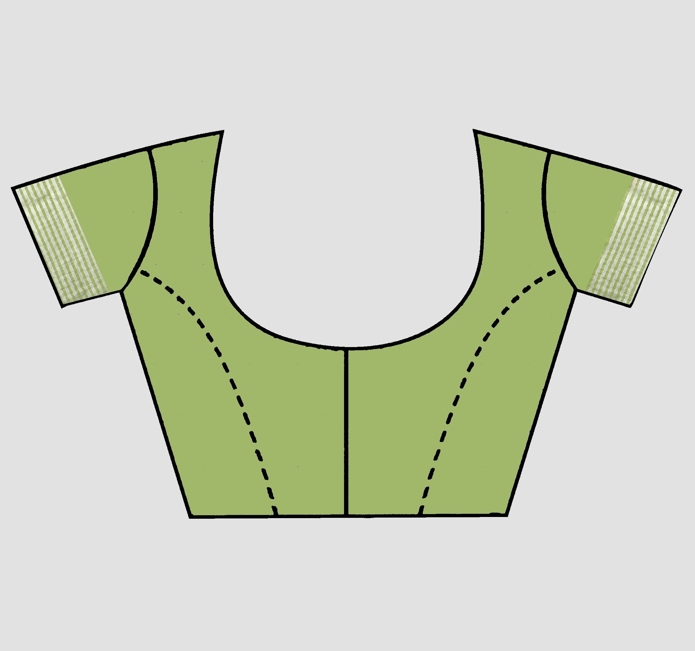 Sea Green Threadwork Linen Saree 