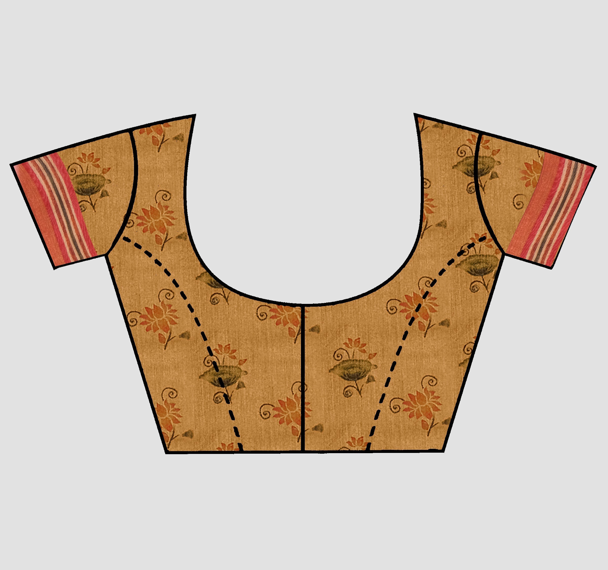 Cream Kalamkari print Cotton Saree 