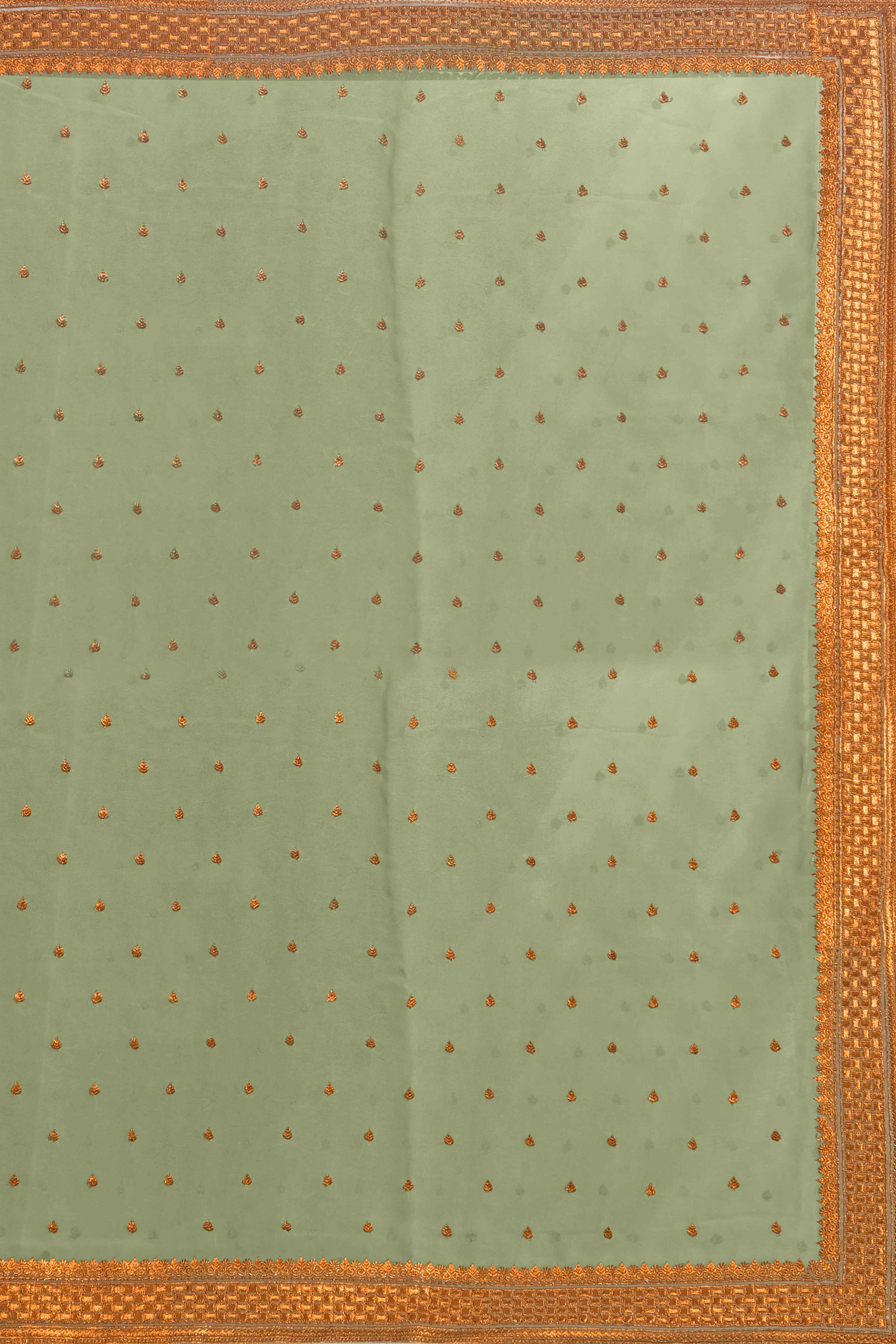 Green Stonework Georgette Saree - KAJREE