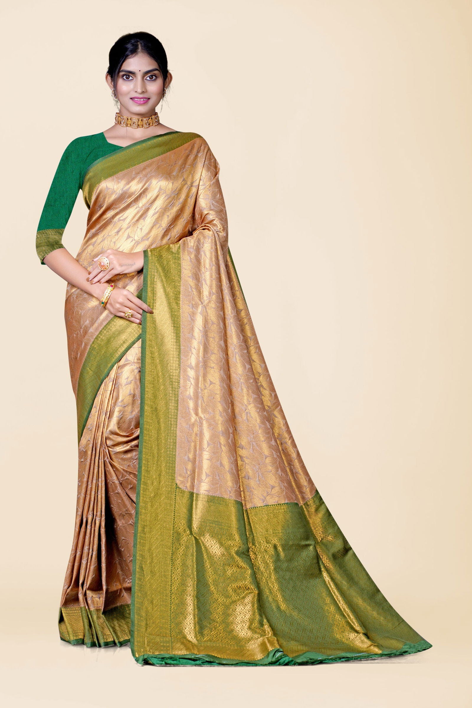 Gold Zariwork Tissue Silk Saree - KAJREE