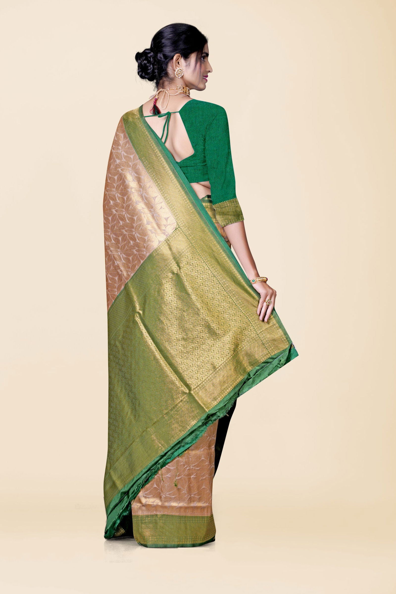 Gold Zariwork Tissue Silk Saree - KAJREE