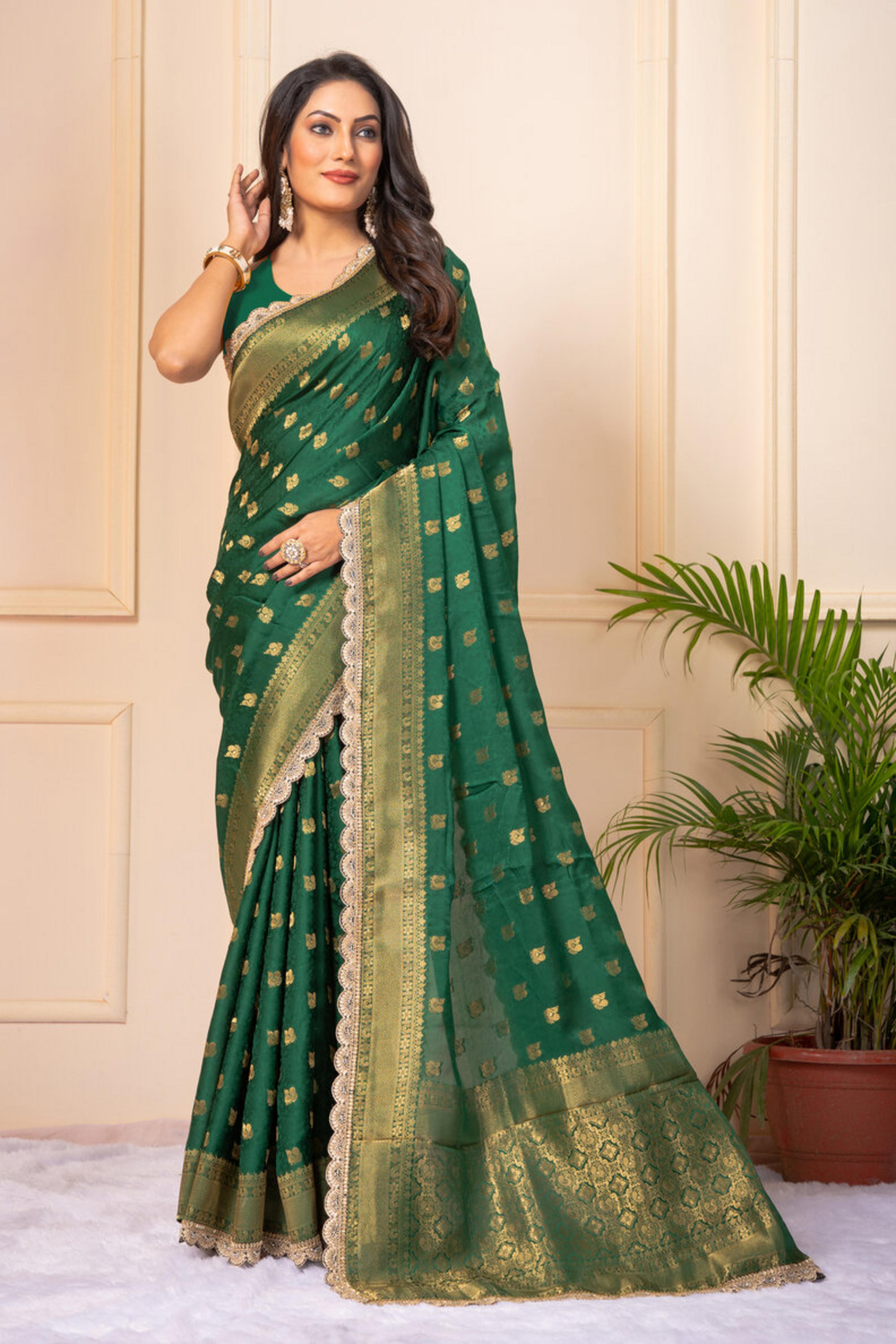 Green Zariwork Silk Saree 