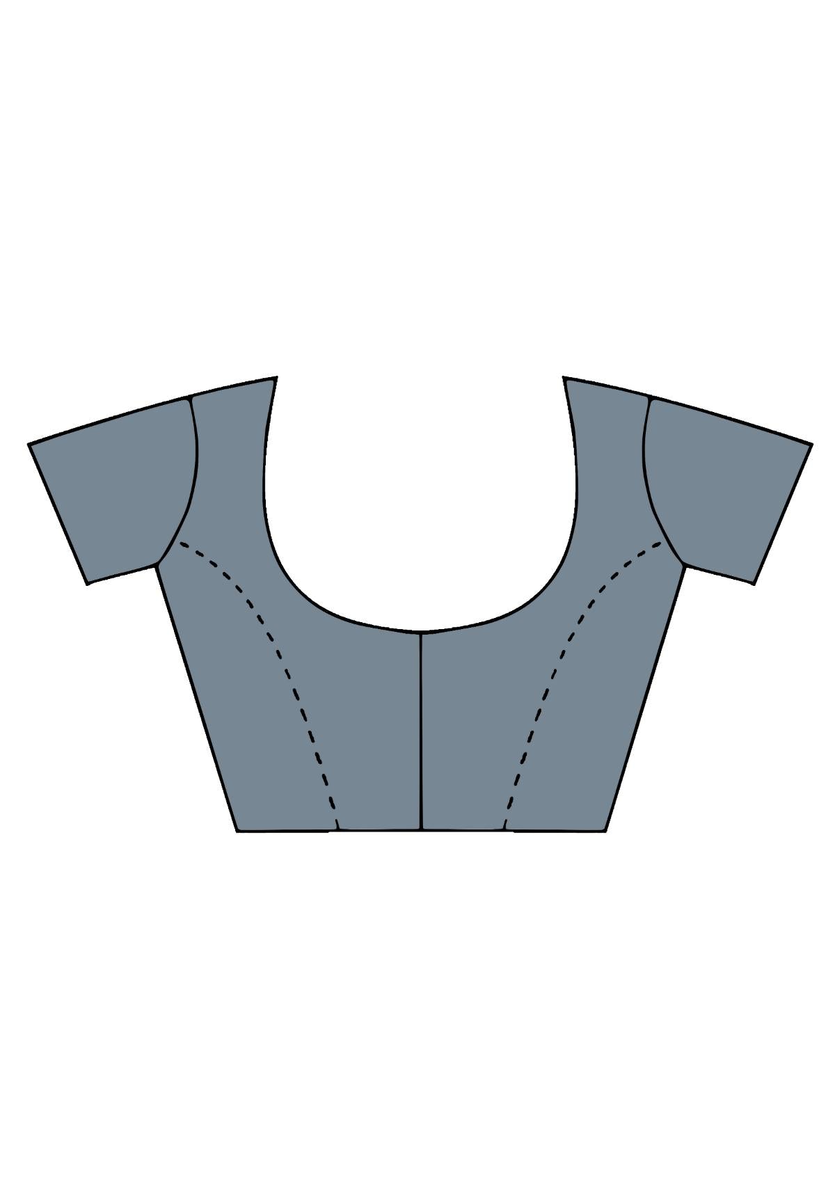 Blue Gottapatti work Silk Saree - KAJREE