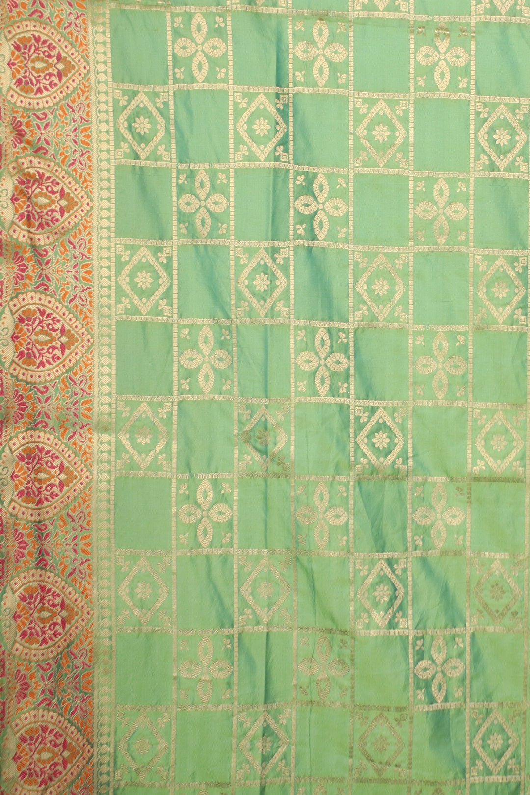 Parrot Green Zariwork Soft Silk Saree 