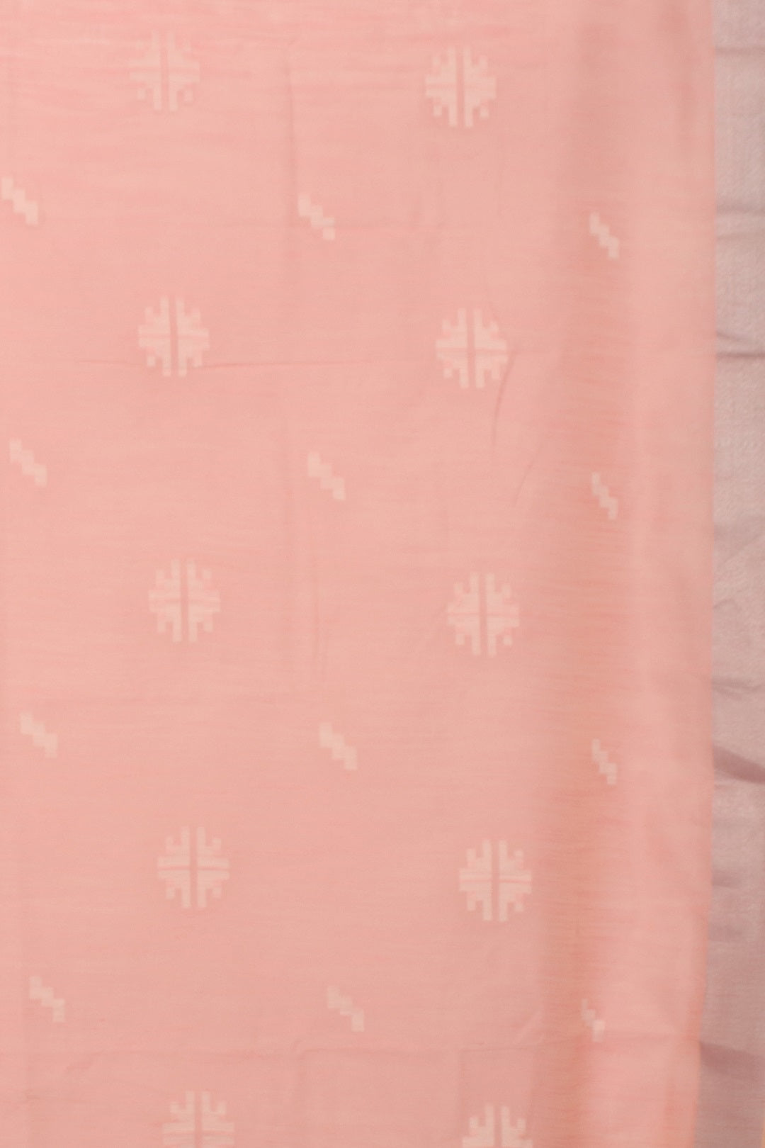 Pink Woven Design Linen Saree 