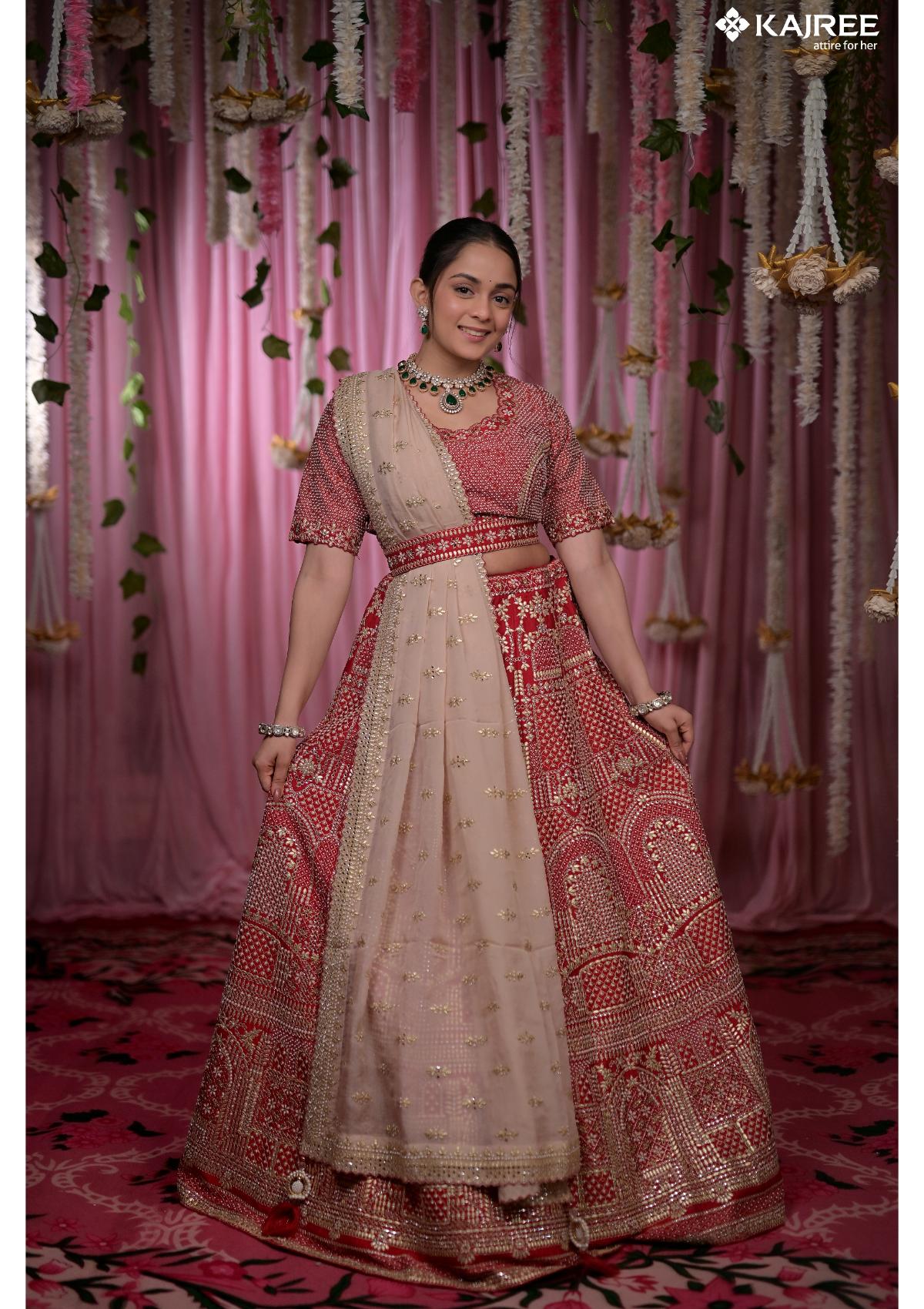 Red Silk Bridal Lehenga 