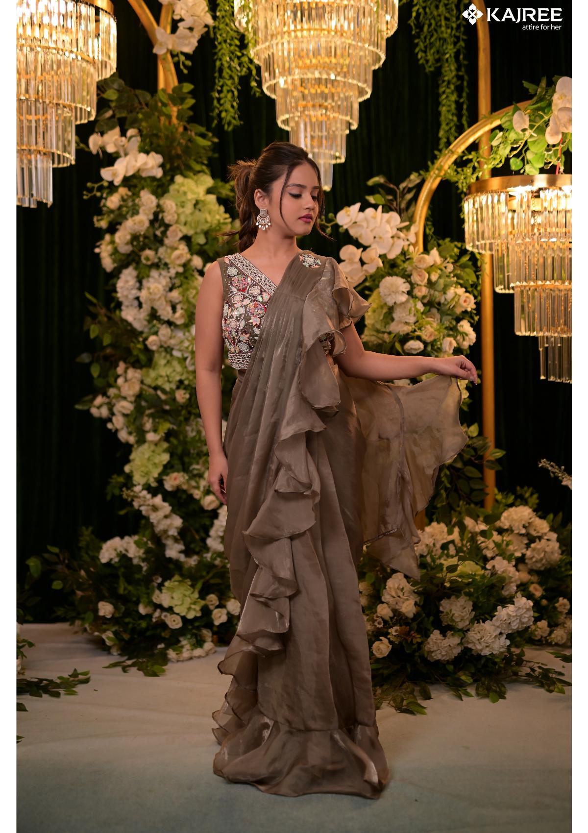 Ready-to-Wea Crepe Sarees 