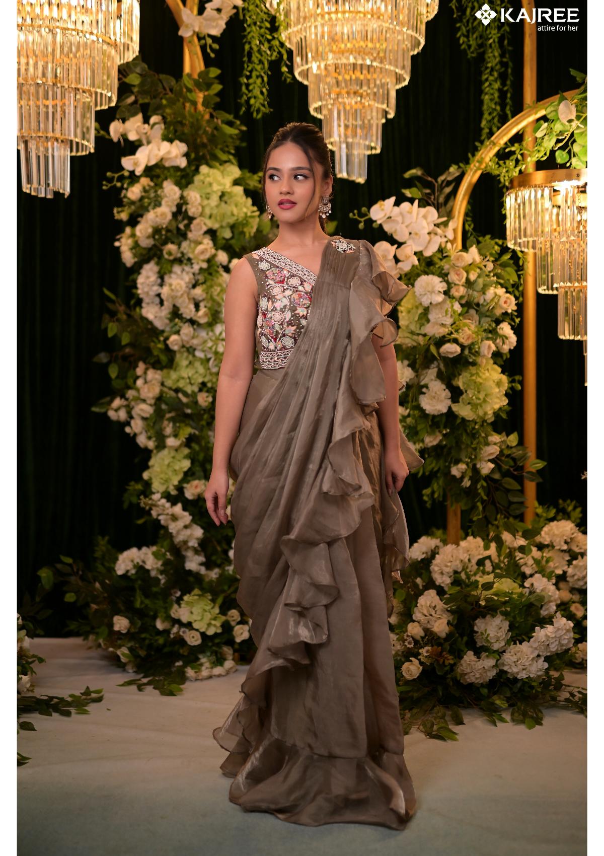 Ready-to-Wea Crepe Sarees 