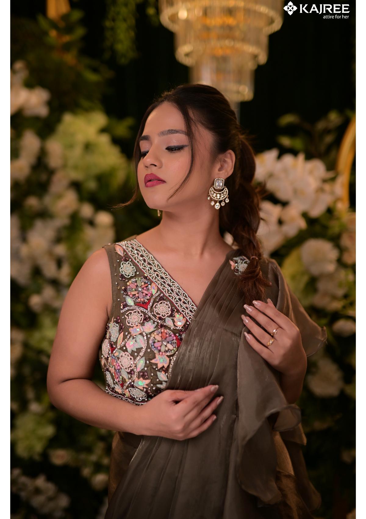 Ready-to-Wea Crepe Sarees 