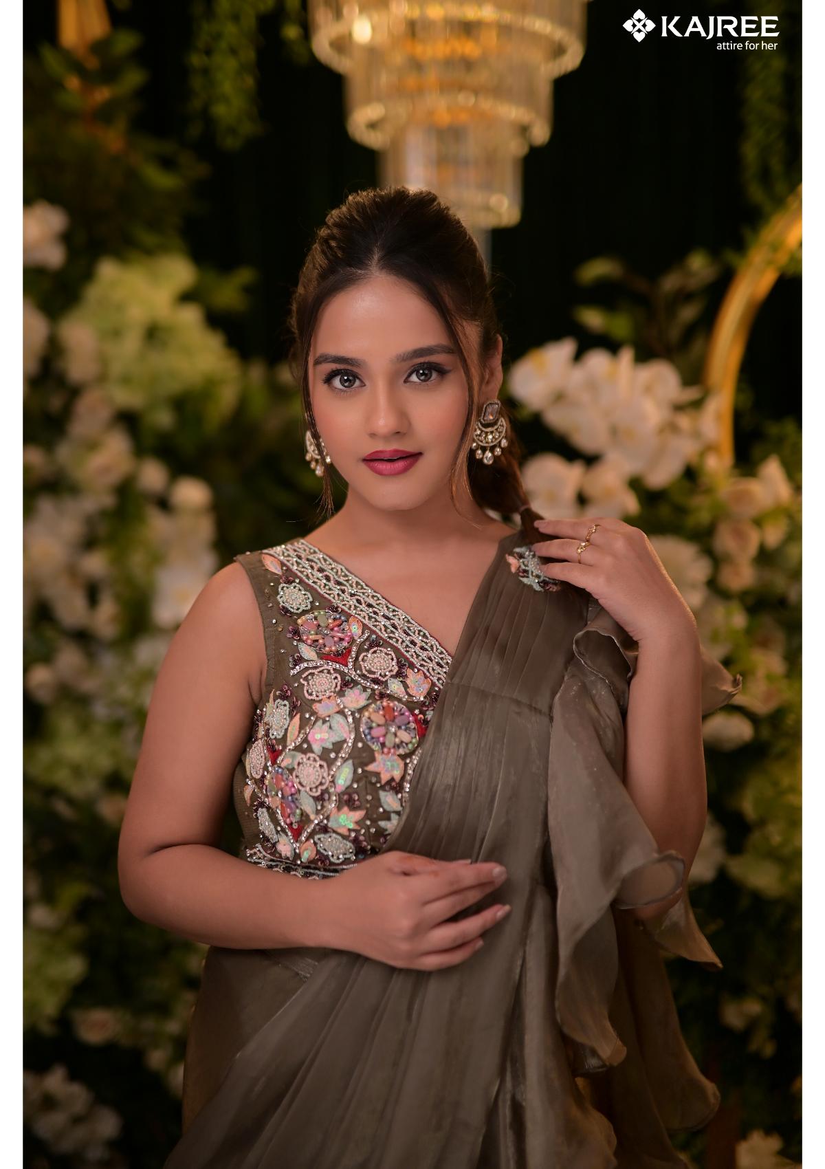 Ready-to-Wea Crepe Sarees 